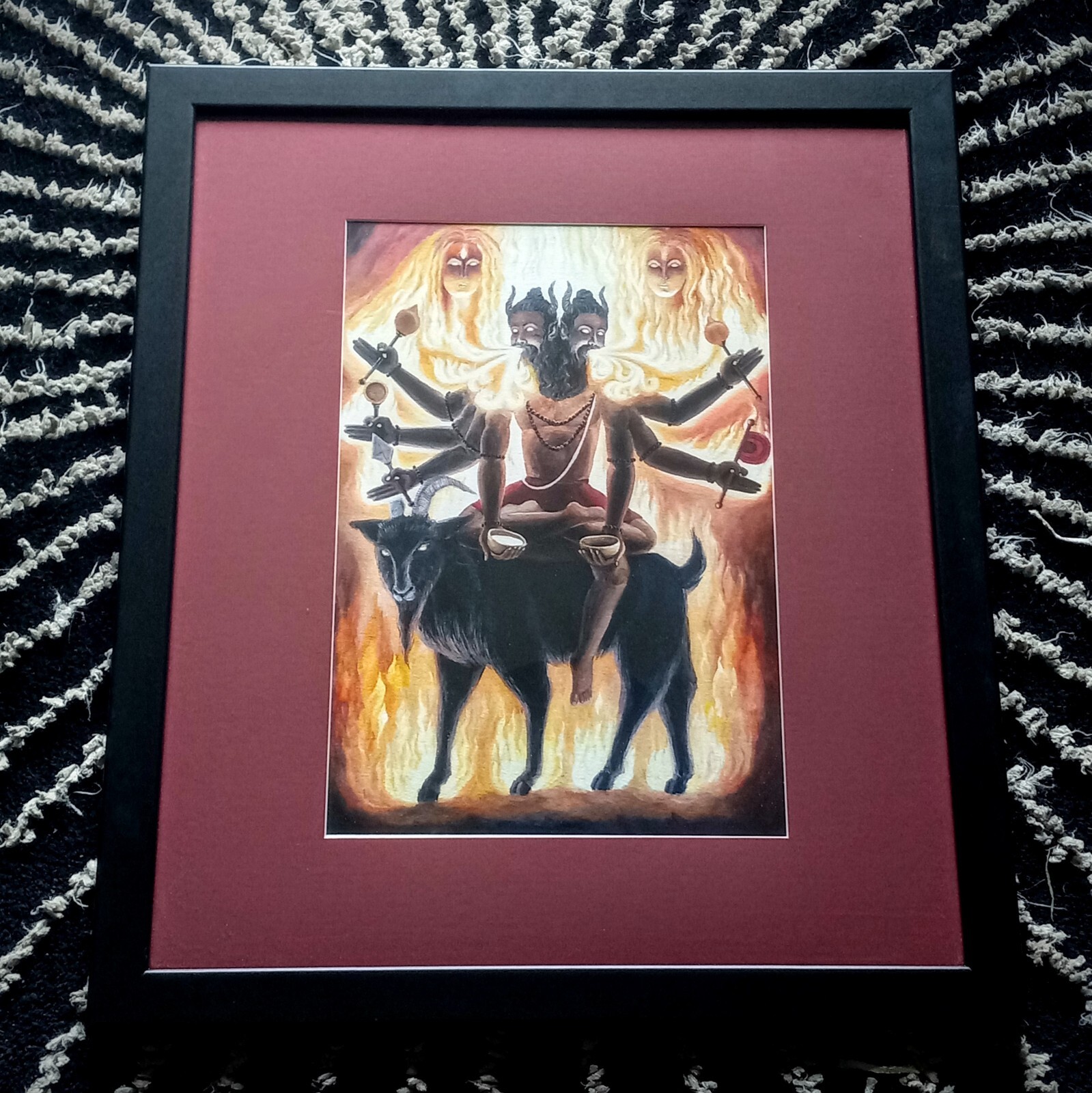 Agni Rare Occult Tantric Art 18x24 - Tantric Physics - Anathema Publishing