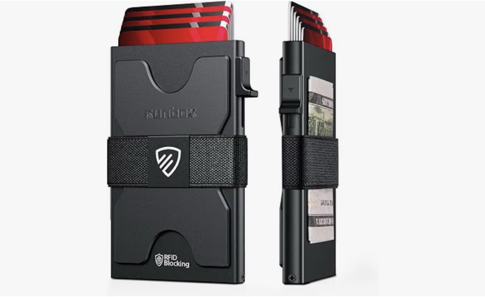 Slim RFID Aluminum Wallet for Men Pop Up Card Holder 12 Card Capacity