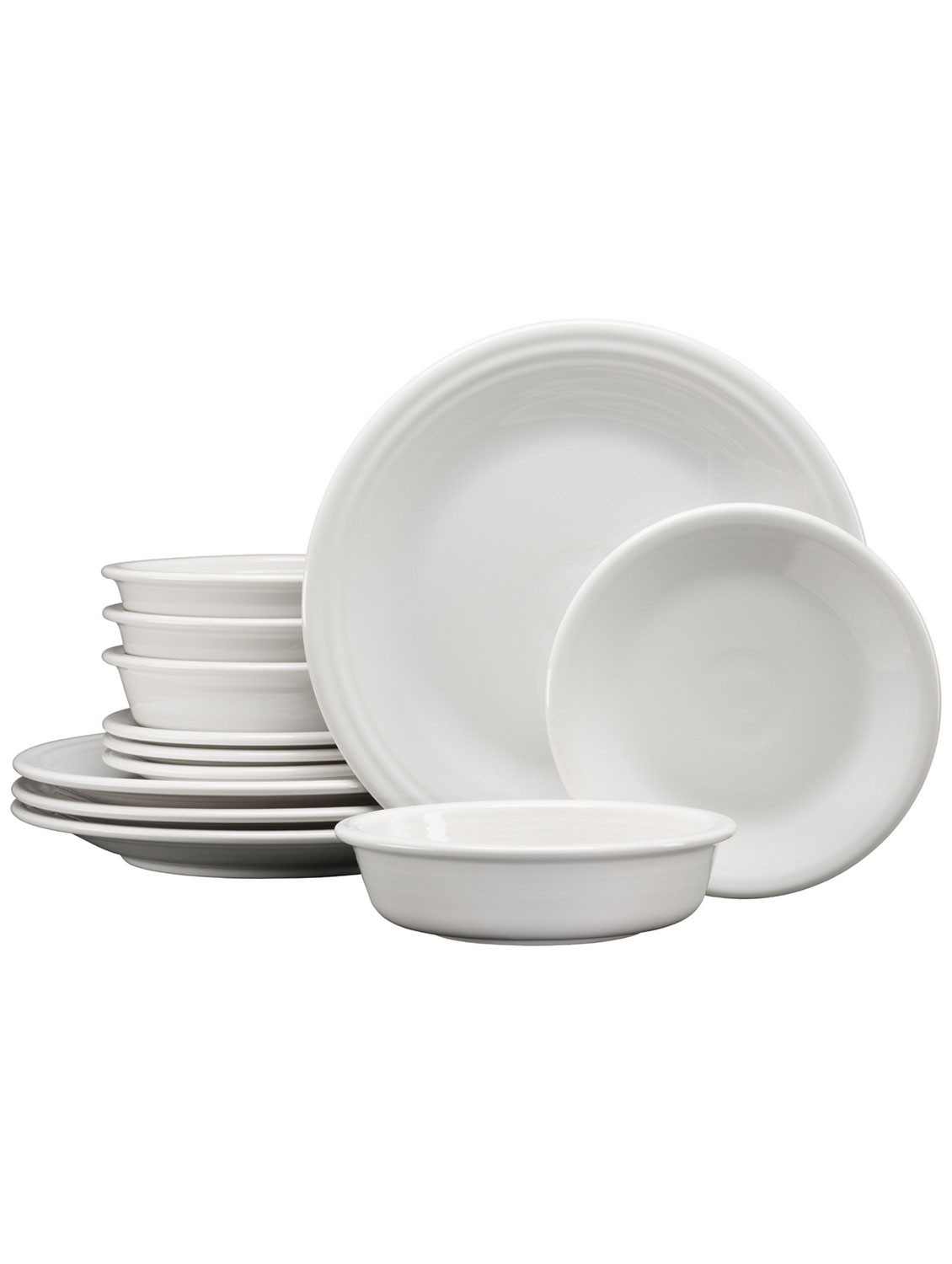 Fiesta Classic Rim 12-Piece Dinnerware Set White - NIB Fiesta Classic Rim 12-Piece Dinnerware Set White - NIB