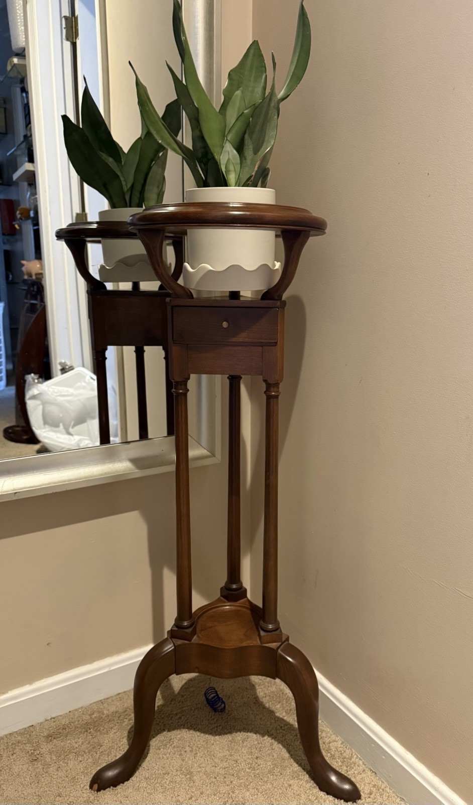 Vintage Barley Collection Handcrafted Mahogany Georgian Shaving / Wash Stand