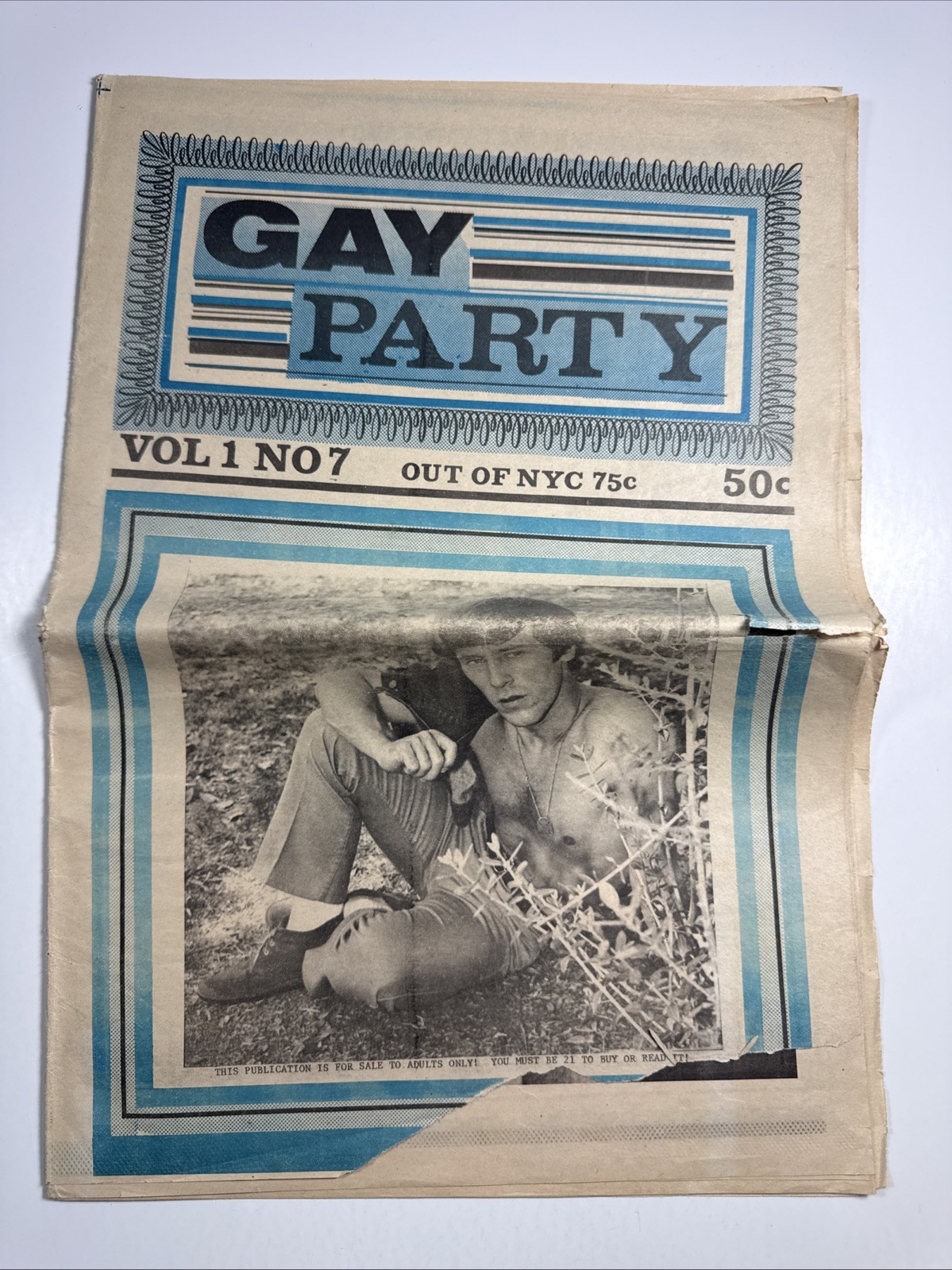GAY PARTY newspaper #7- 1970 Rare NYC tons of photos male GAY PARTY newspaper #7- 1970 Rare NYC tons of photos male