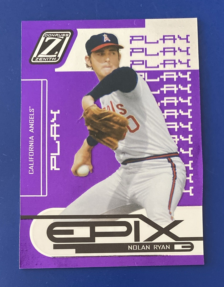 2005 Donruss Zenith Epix Purple Play Nolan Ryan #E-24 /350 290/350 HOF