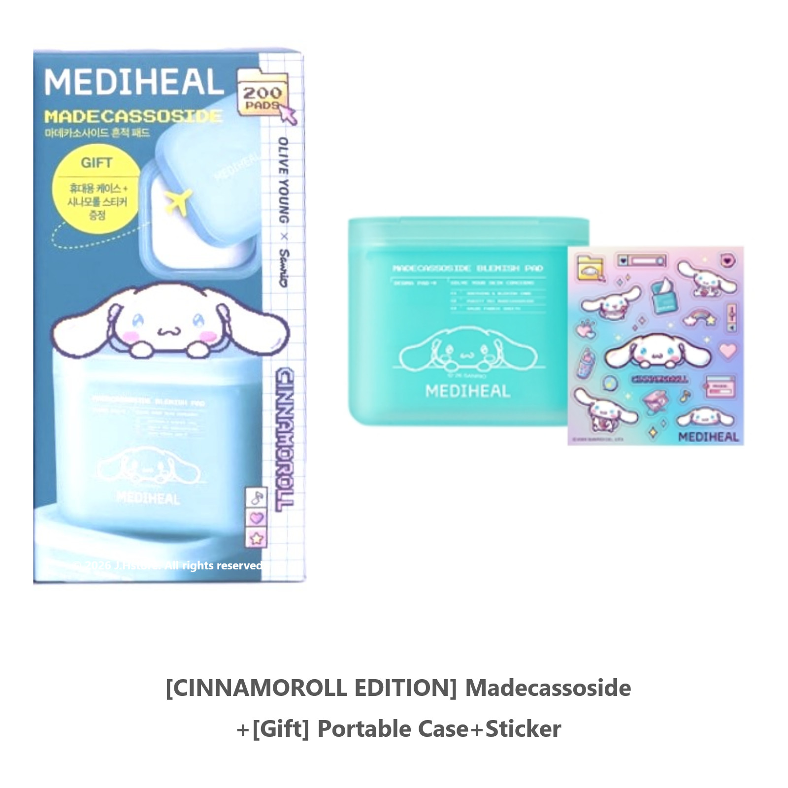 MEDIHEAL Madecassoside Blemish Pad 100P+Refill100P CINNAMOROLL EDITION K-Beauty