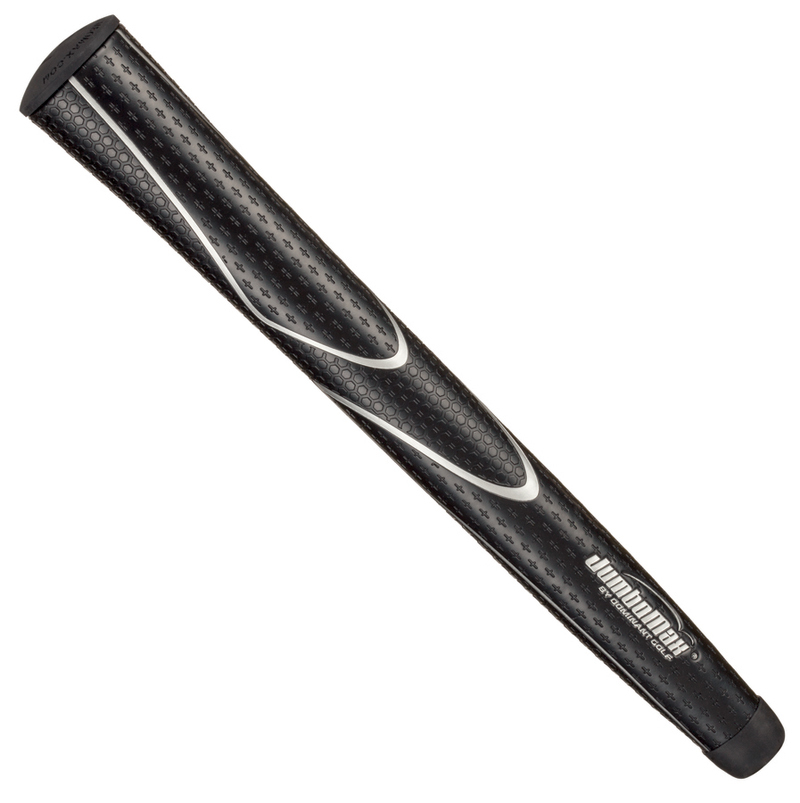JumboMax Tour Series Golf Grips Black & Silver - Medium Size (+5/16\