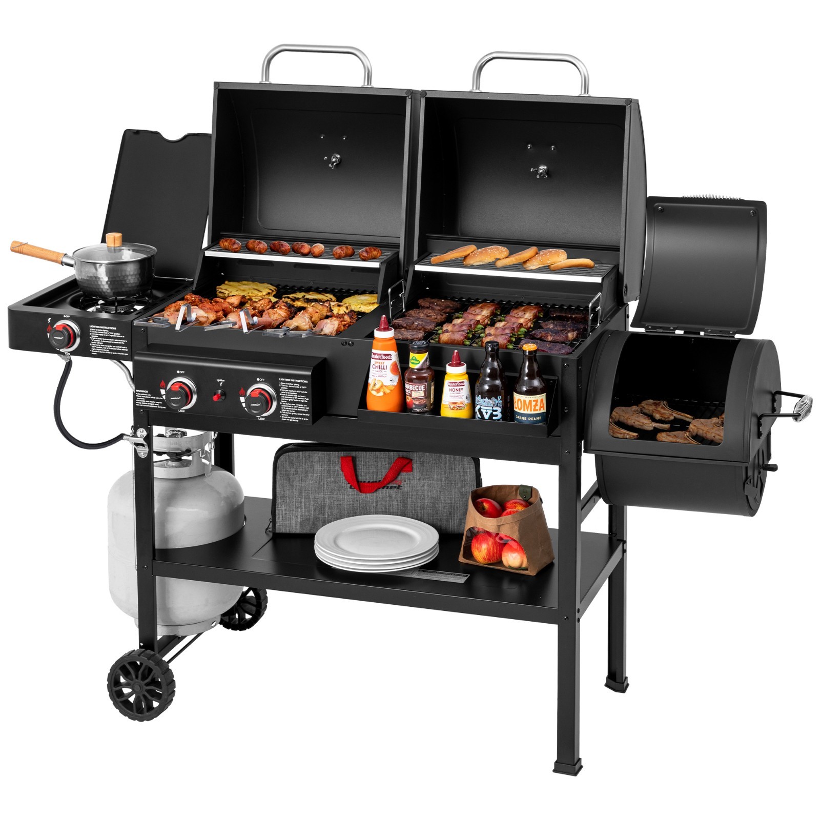 Royal Gourmet 2-Burner Gas and Charcoal Combo Grill
