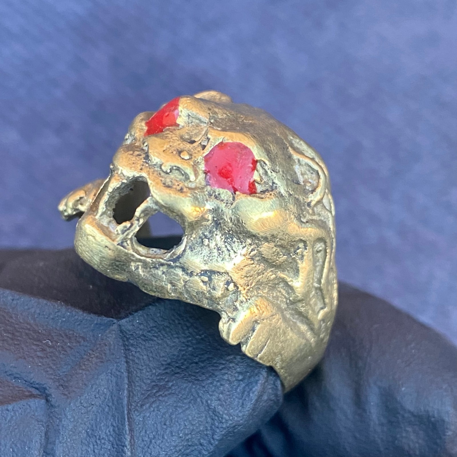 Antique Rare Ancient Lion Viking Ring Bronze Artifact Authentic Stunning