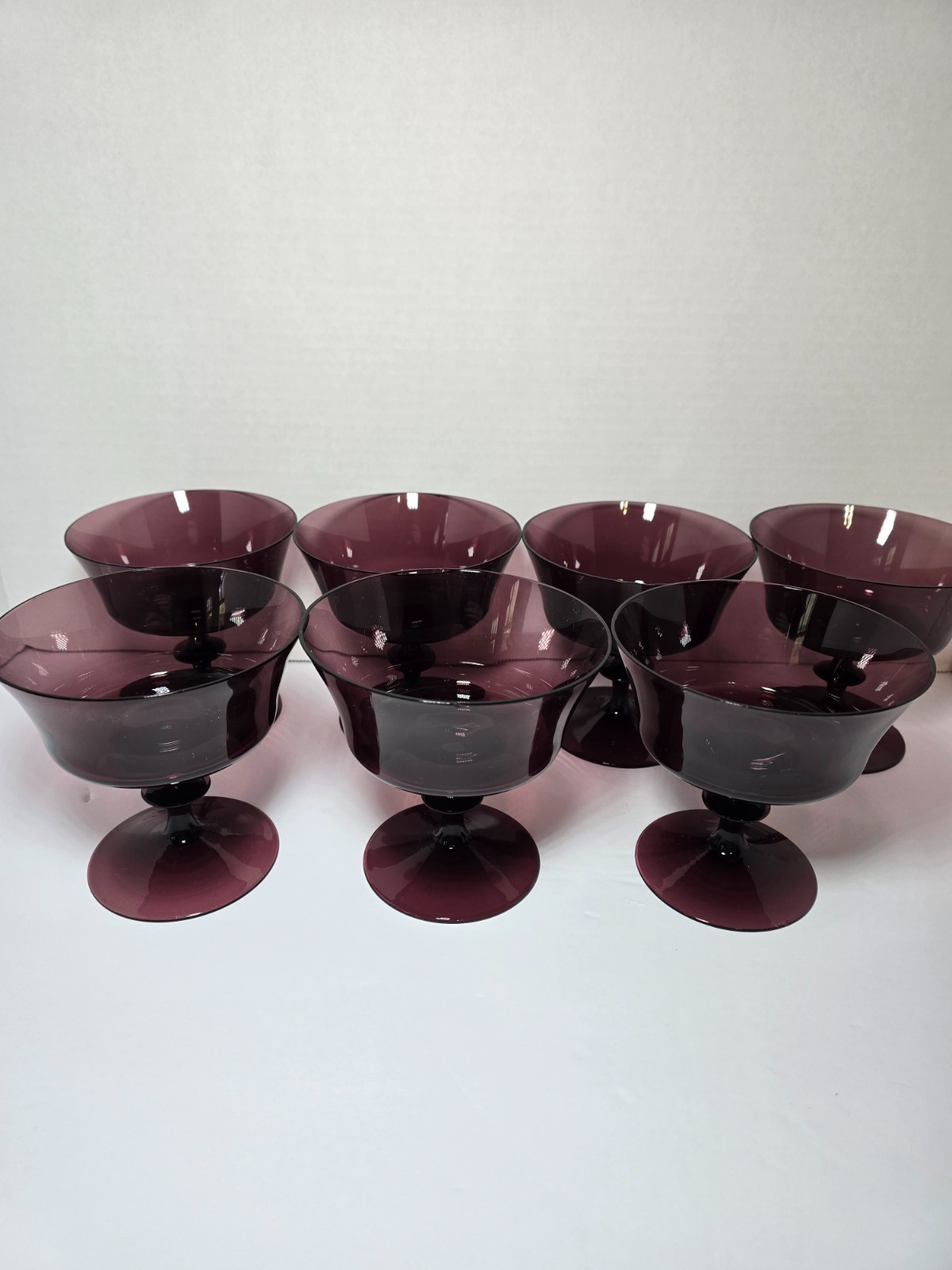 Vintage Amethyst Purple Champagne Coupe Sherbert Glasses( Gorham Elegance)