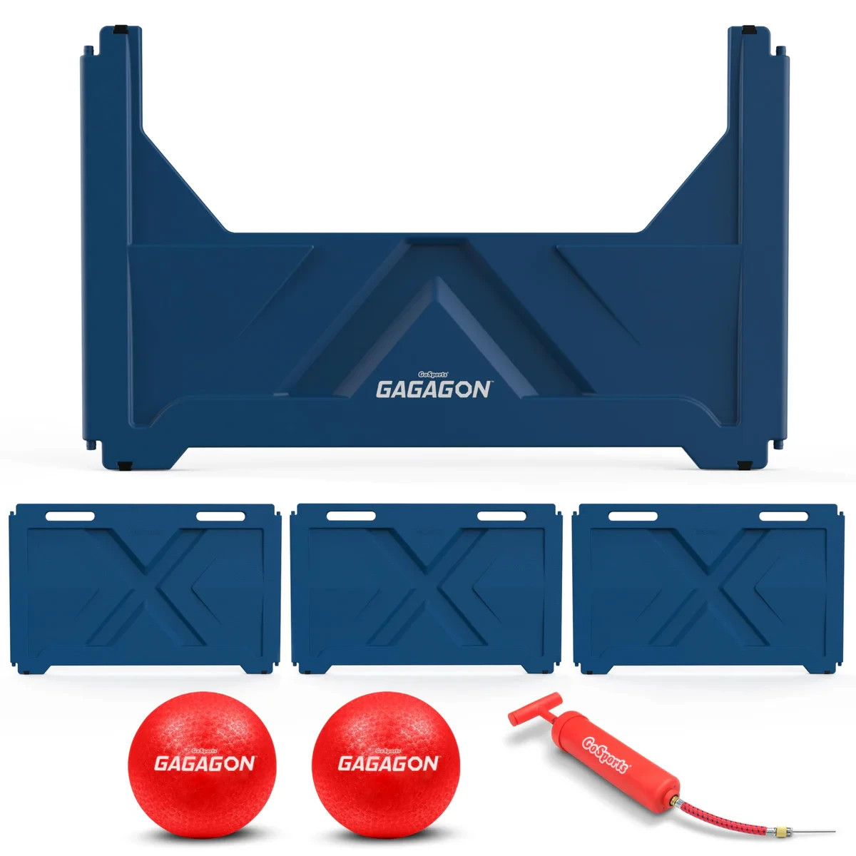 GoSports Gagagon Modular Gaga Ball Pit Panels Gate Set with Balls Pump. GoSports Gagagon Modular Gaga Ball Pit Panels Gate Set with Balls Pump.