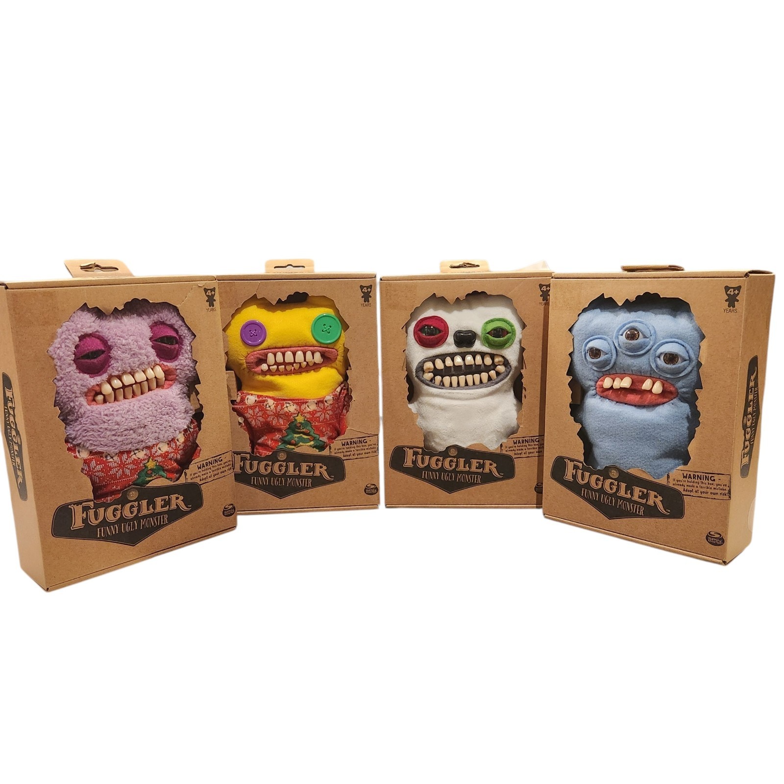 NIB Fuggler 2018 Spin Master  Rare/Retired BUNDLE (4- DOLL FUGGLER FAMILY) 