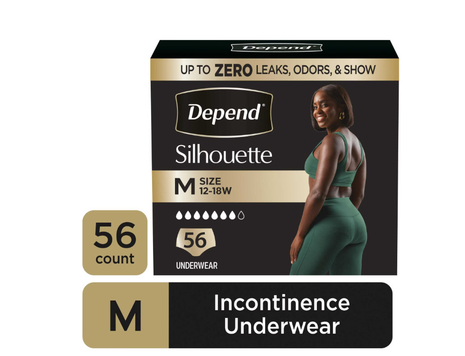 Depend Silhouette Women\'s Incontinence Underwear M 56 Count