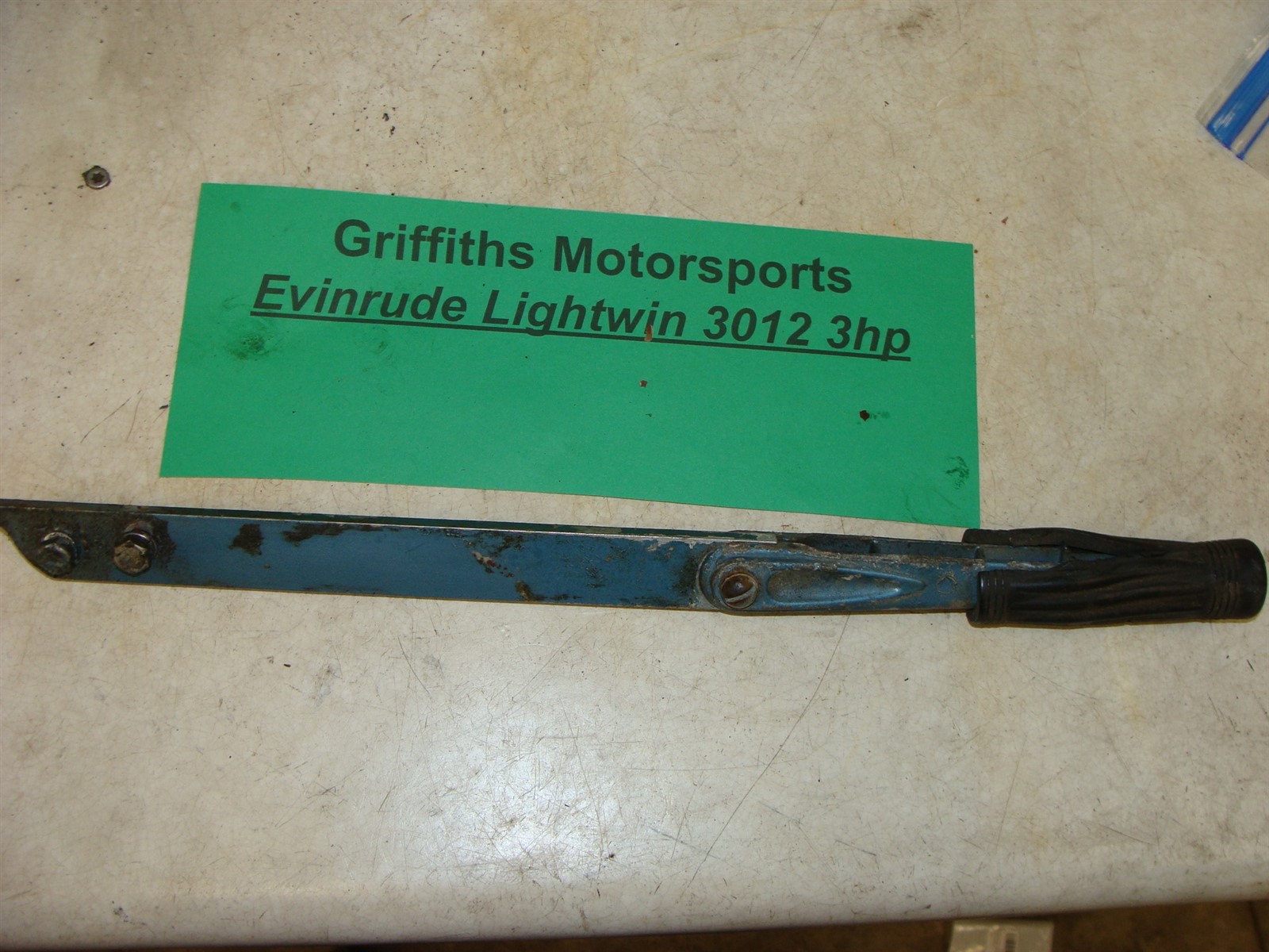 1952-54 EVINRUDE LIGHTWIN outboard motor 3hp 3012 tiller steering arm handle