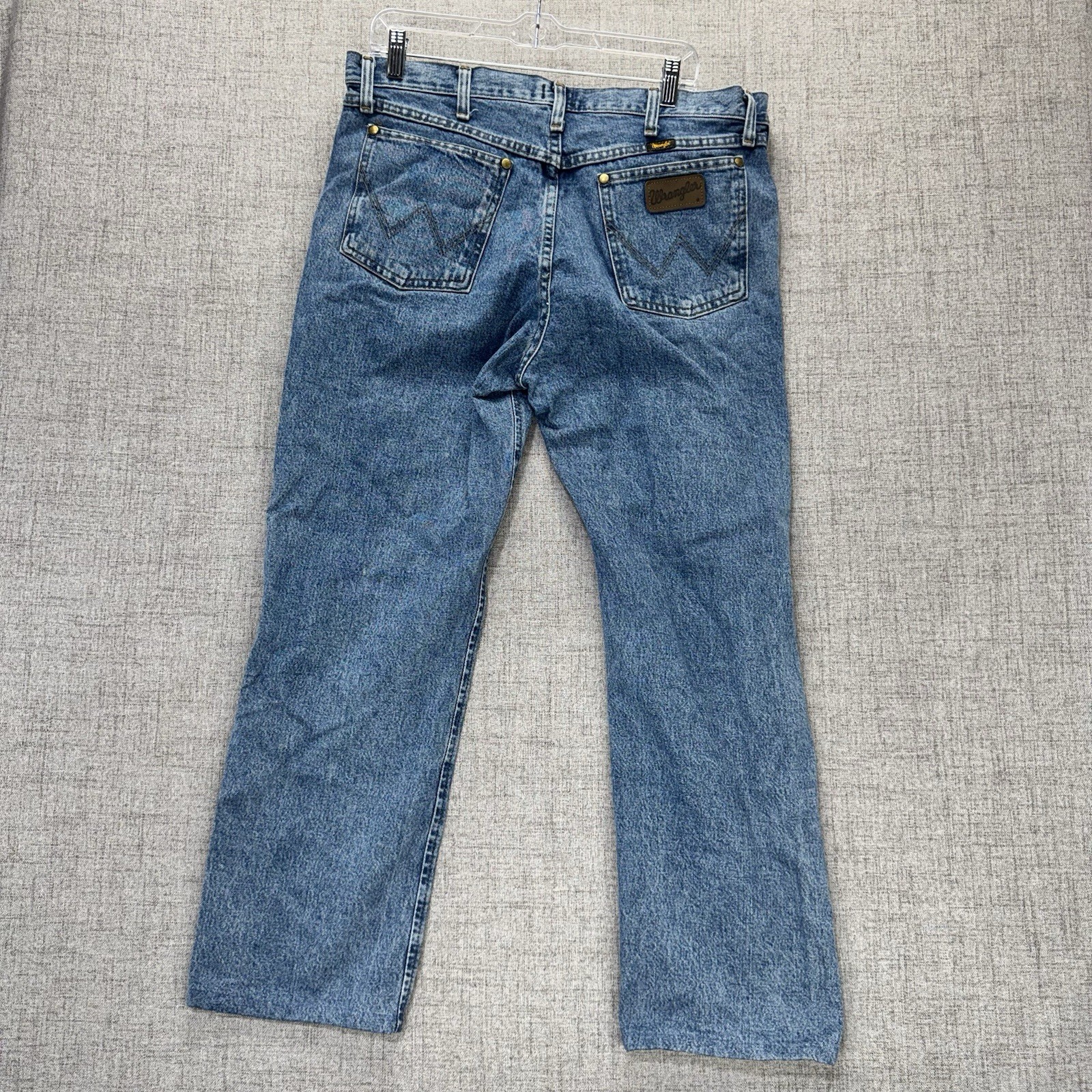 Wrangler Jeans Mens 34x30 Cowboy Cut Regular Fit Western Cowboy Denim Blue 47MWZ