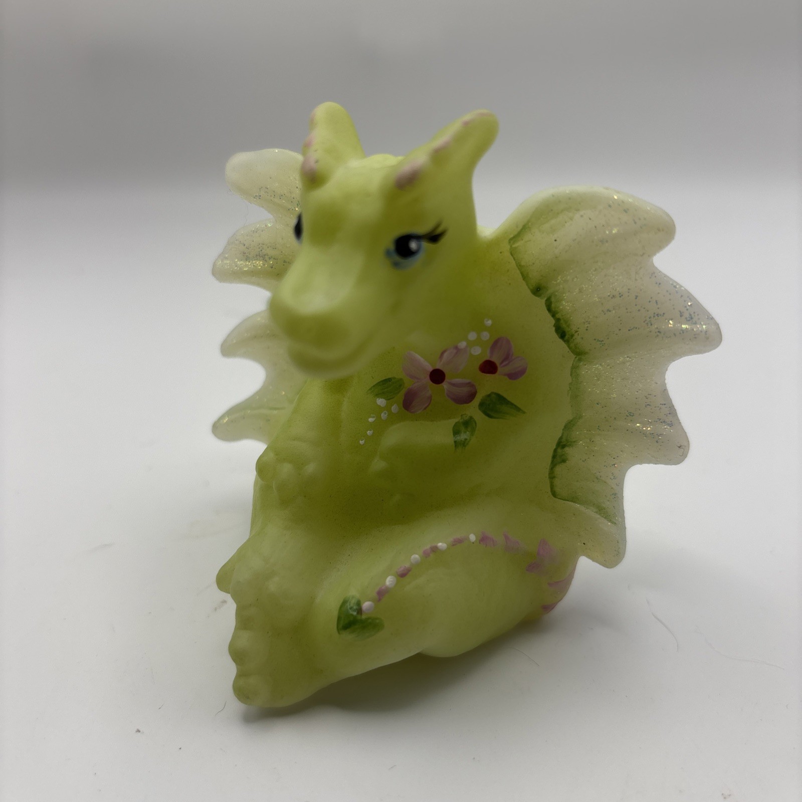 Fenton For Lenox Little Green Dragon- Hand Painted Excellent Condition RARE