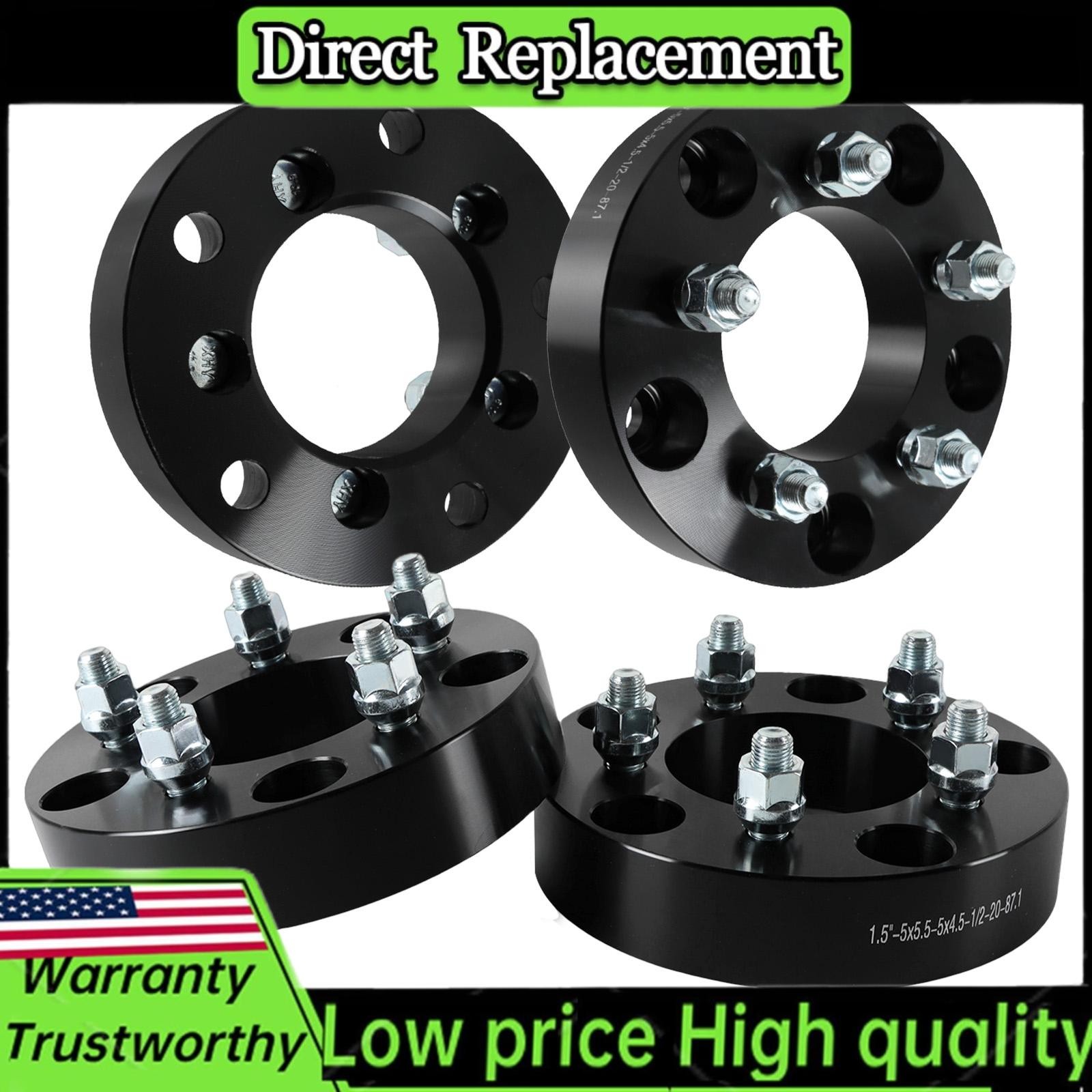 (4) 5x5.5 to 5x4.5 Wheel Adapters 1.5\