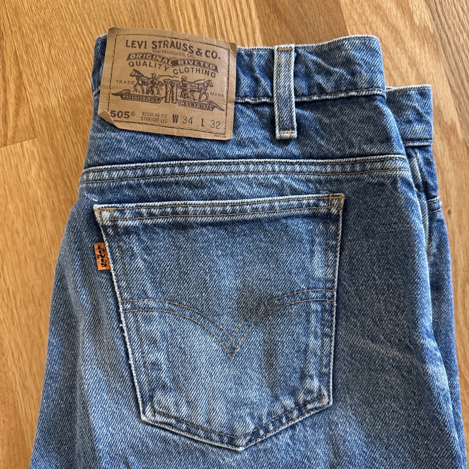 Levi\'s Orange Tabs 505 Straight Fit Pants Vintage 90s, Paper Tag, Size 34 Levi\'s Orange Tabs 505 Straight Fit Pants Vintage 90s, Paper Tag, Size 34