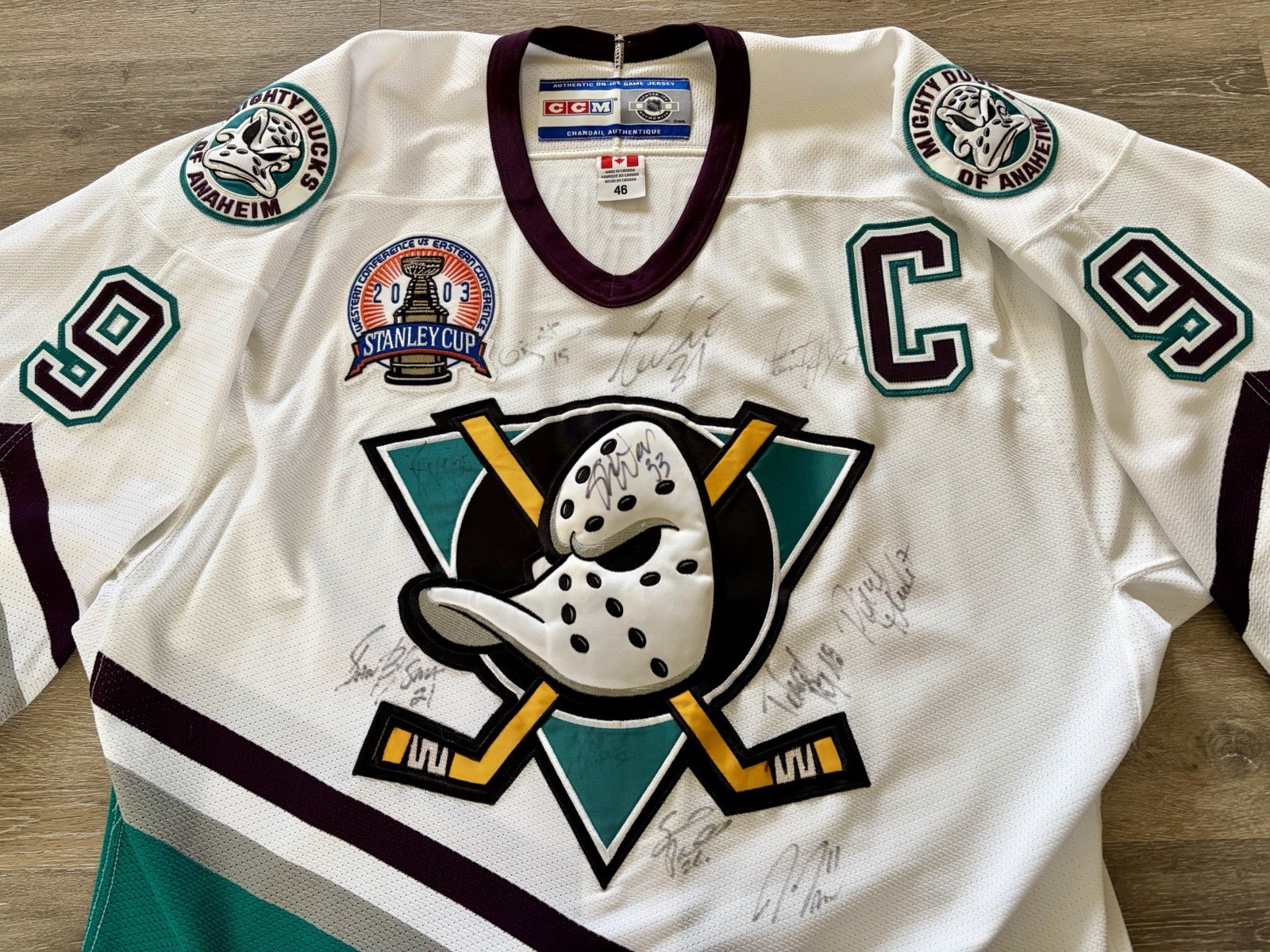 Mighty Ducks Paul Kariya #9 Hockey Jersey 2003 Stanley Cup Authentic
