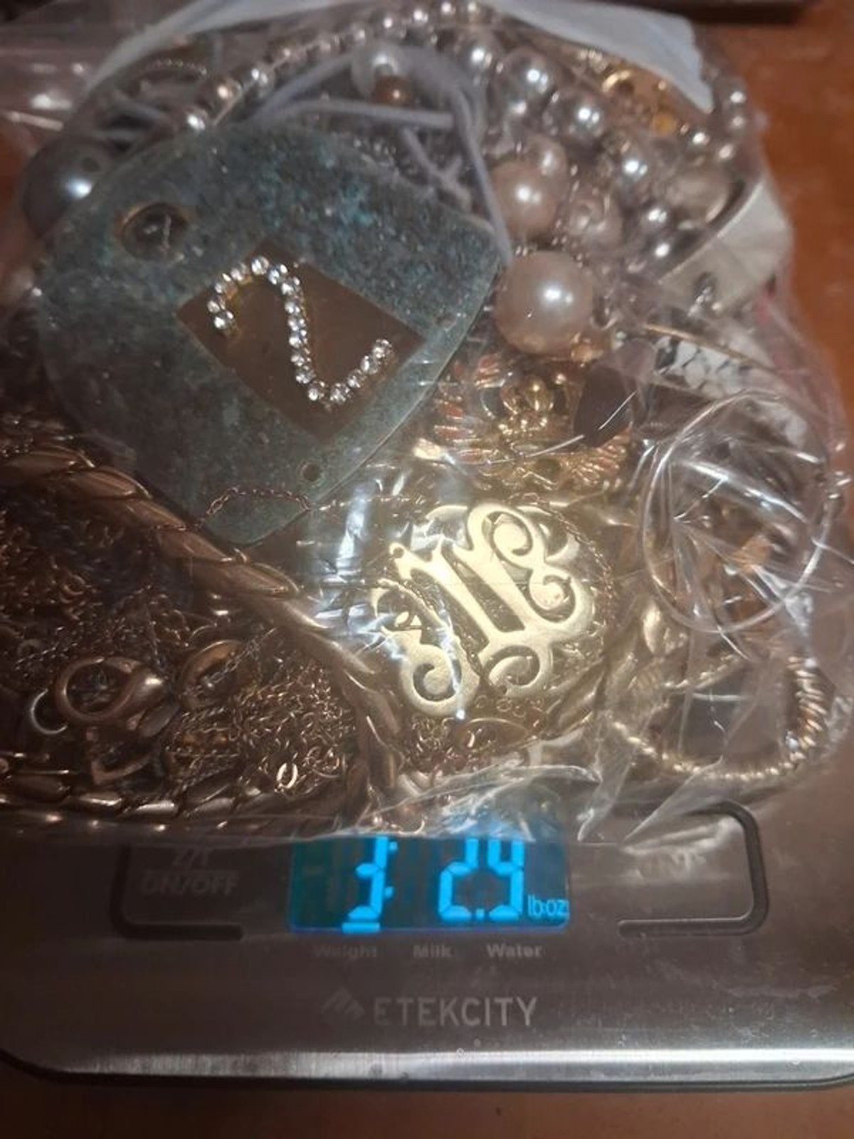 3+ lbs metallic crafters jewelry bundle