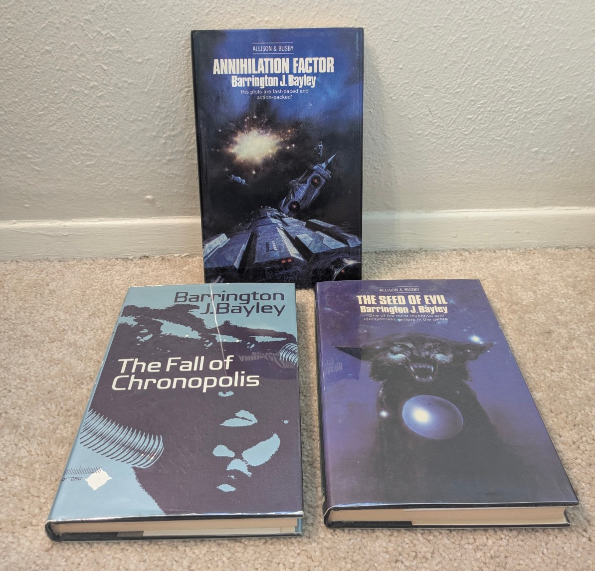 The Seed of Evil + Annihilation Factor + Chronopolis barrington bayley 1st print