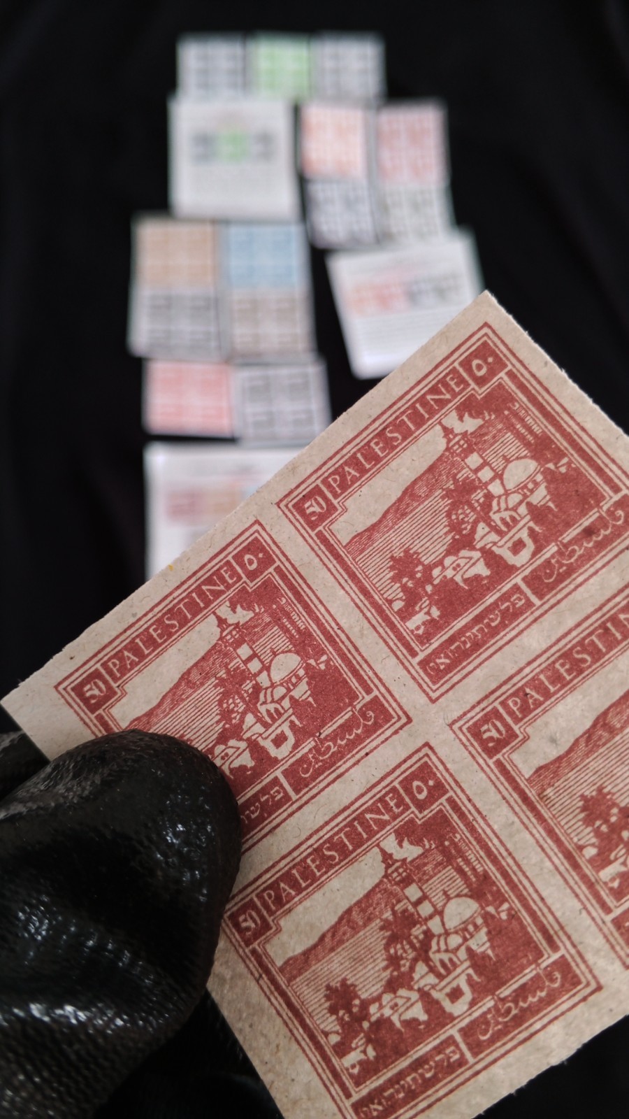 1927 PALESTINE Lot 17 Blocks Stamps 3 Complete Set British Mandate. REPRODUCTION