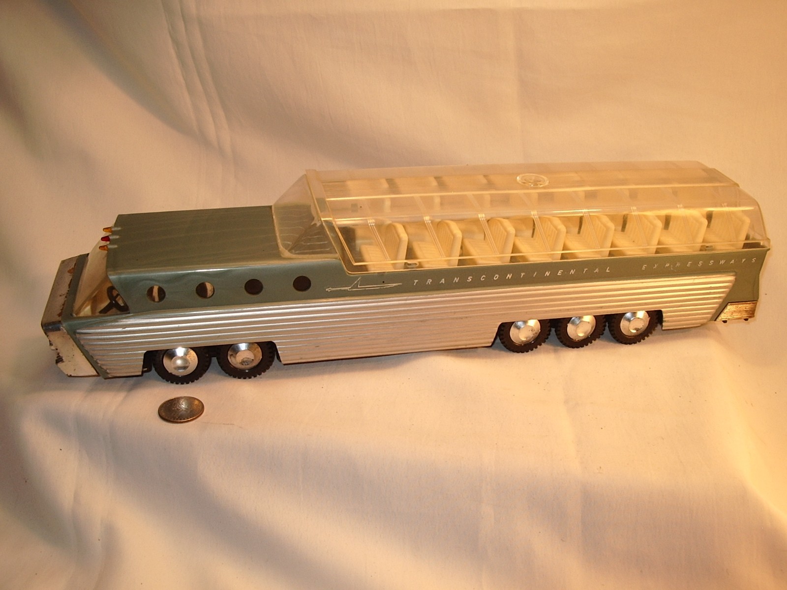 Vintage c.1960'sToy Bus SEARS No.4207/OK Toys No.3354 CUSTOM CRUISE LINER-RARE