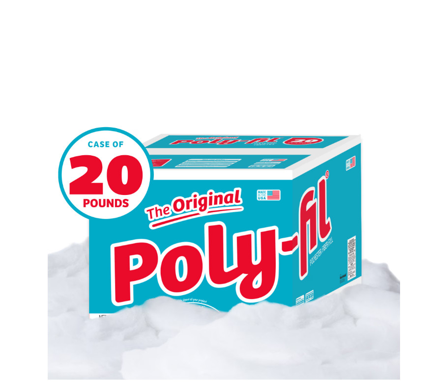 Poly-Fil Polyester Fiberfill Stuffing, 20lb Box, Bulk, by Fairfield Poly-Fil Polyester Fiberfill Stuffing, 20lb Box, Bulk, by Fairfield