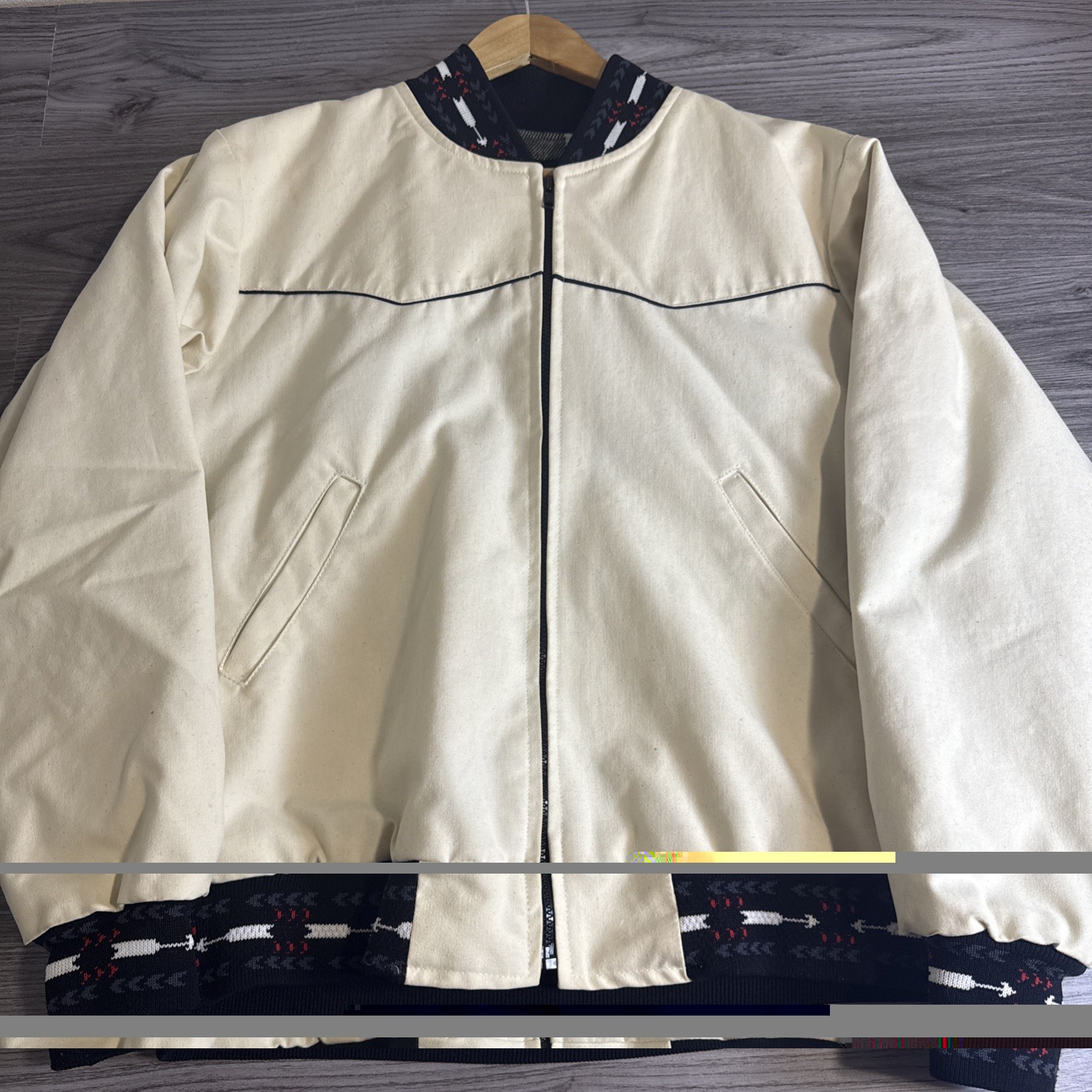 Vintage 80s Carhartt Aztec jacket Santa Fe Canvas Detroit White Size XS Vintage 80s Carhartt Aztec jacket Santa Fe Canvas Detroit White Size XS