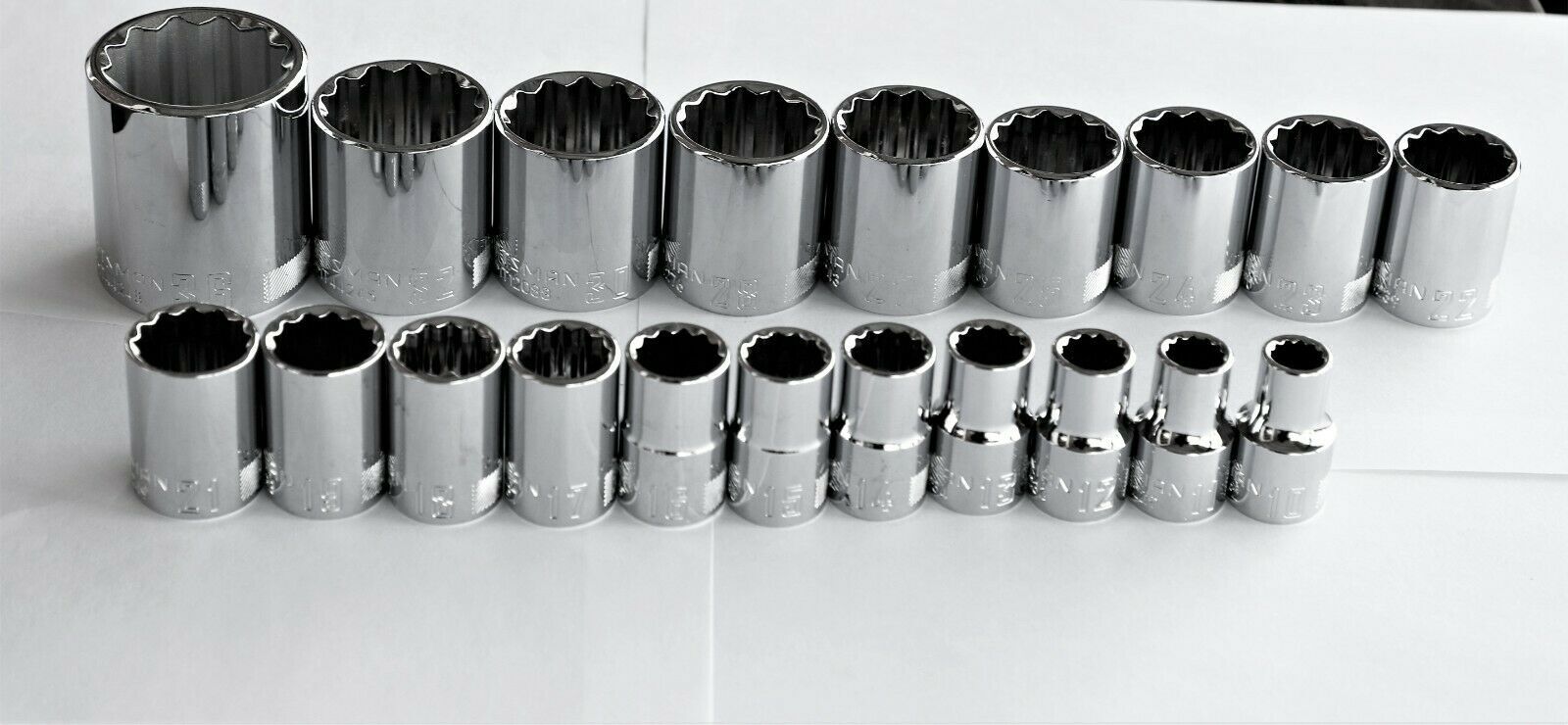 Craftsman 1/2in. Drive Socket Set 12 point Deep and Stand. SAE/ Metric - Choose