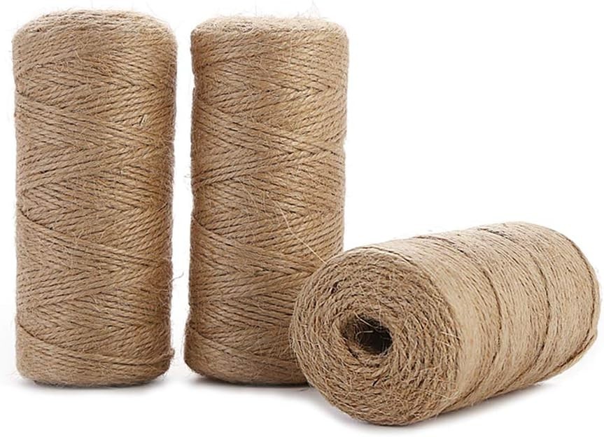 Jute Twine String Hemp Rope - 984 Feet 2mm 3ply Natural Burlap Cord Rolls 3 Pcs Jute Twine String Hemp Rope - 984 Feet 2mm 3ply Natural Burlap Cord Rolls 3 Pcs