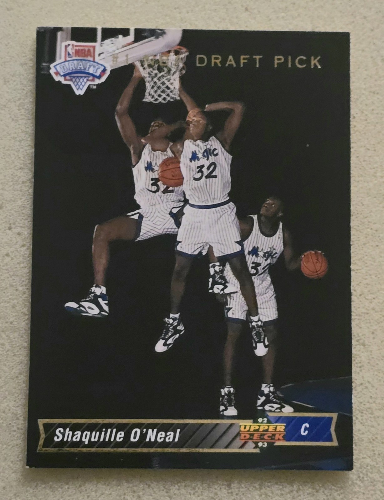 1992-93 Upper Deck SHAQUILLE O\'NEAL Draft Pick Rookie RC #1 Orlando Magic 1992-93 Upper Deck SHAQUILLE O\'NEAL Draft Pick Rookie RC #1 Orlando Magic