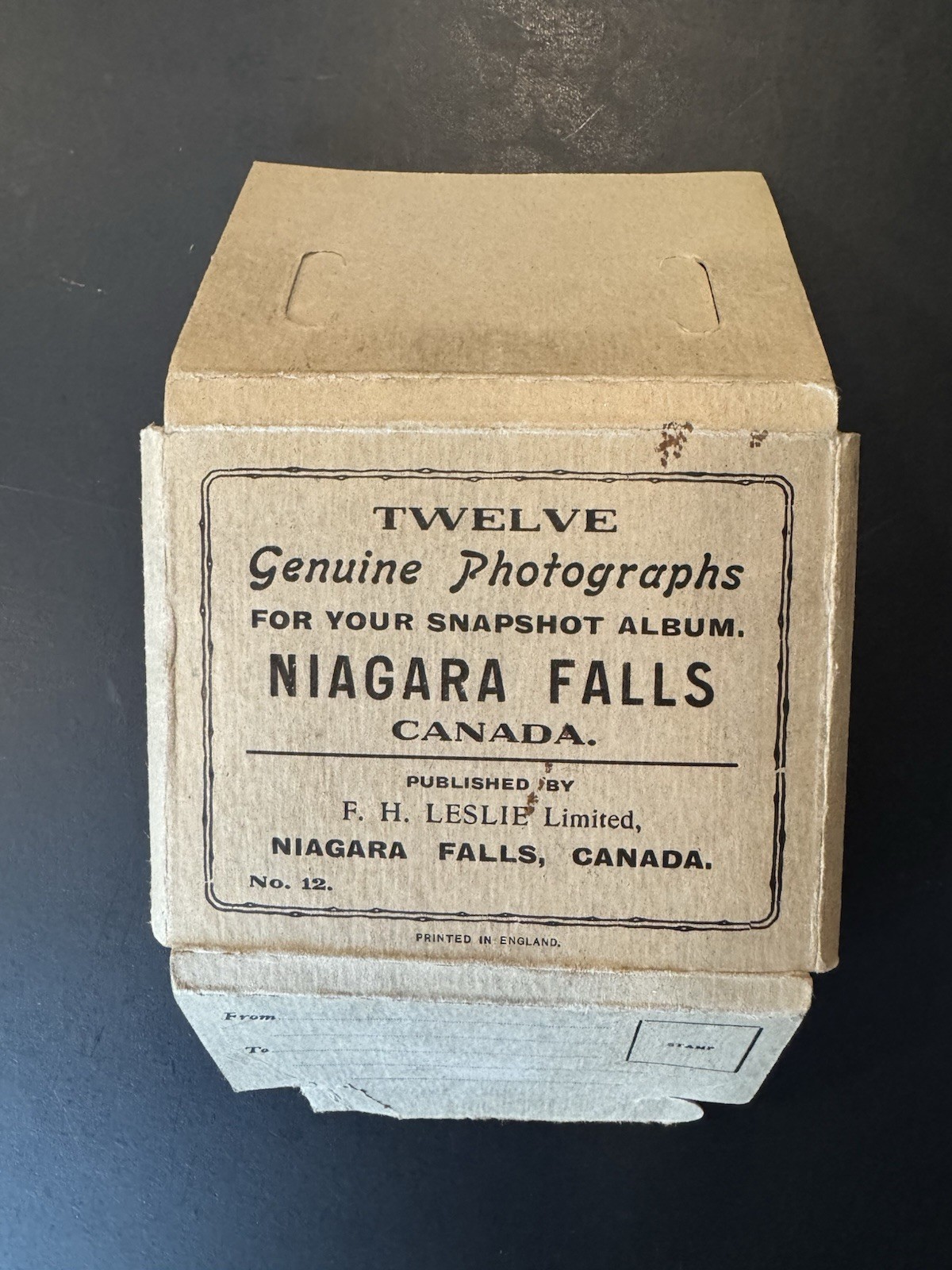Vintage c.1928–1933 F. H. Leslie Ltd. Niagara Falls CA 12 Photographs - No. 12
