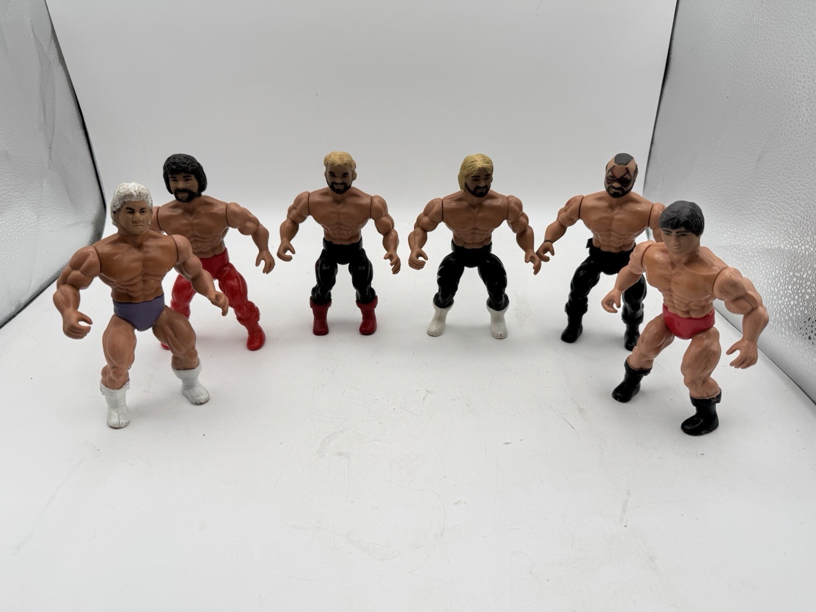 Vintage Remco AWA Wrestlers Lot of 6: Animal, Garvin, Martel, Flair