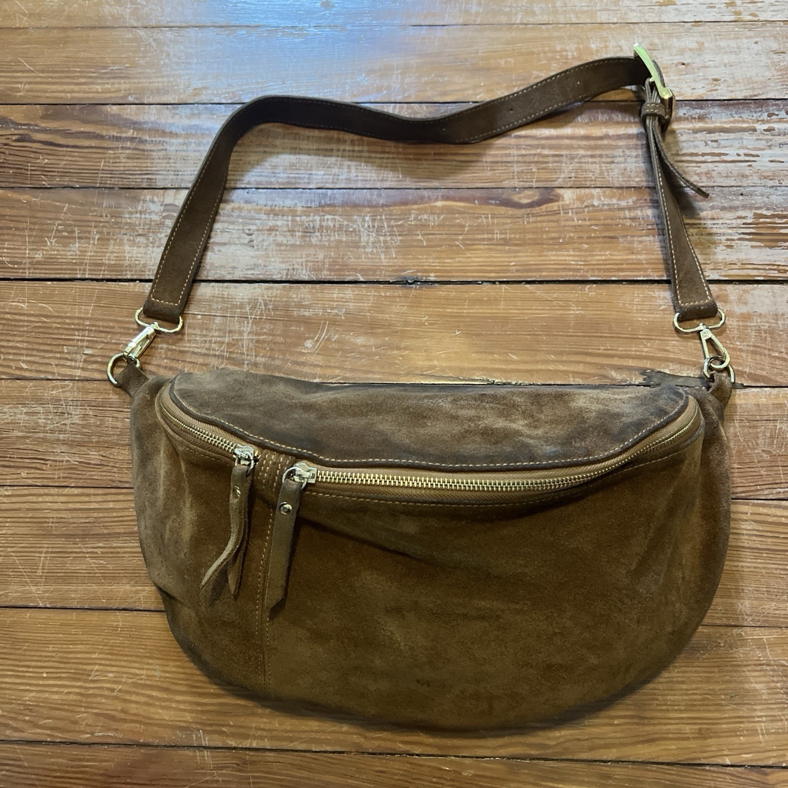 Marlon Italian Suede Sling Bag Purse Brown Suede Boho Slouchy Tassel Marlon Italian Suede Sling Bag Purse Brown Suede Boho Slouchy Tassel