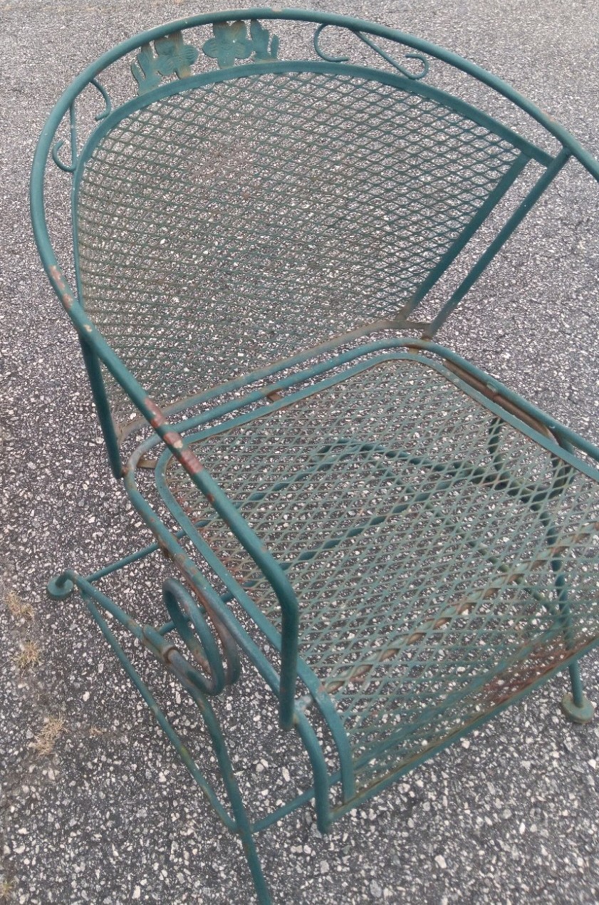 MCM MODERN RUSSELL WOODARD COIL SPRING PLATFORM SCULPTURAL STEEL WIRE CHAIR