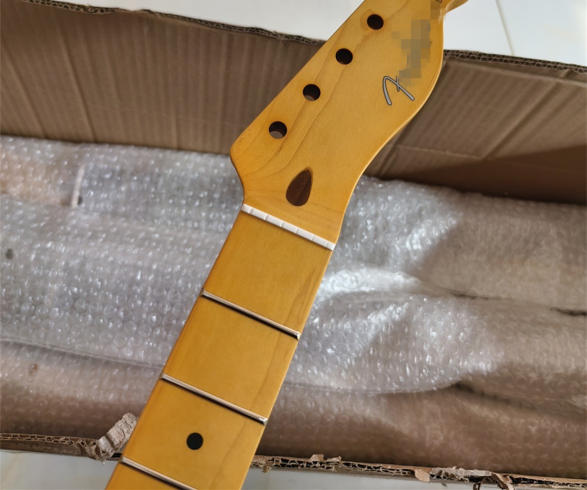Vintage 21 Fret maple guitar neck 25.5 Inch maple fingerboard inlay replace Vintage 21 Fret maple guitar neck 25.5 Inch maple fingerboard inlay replace