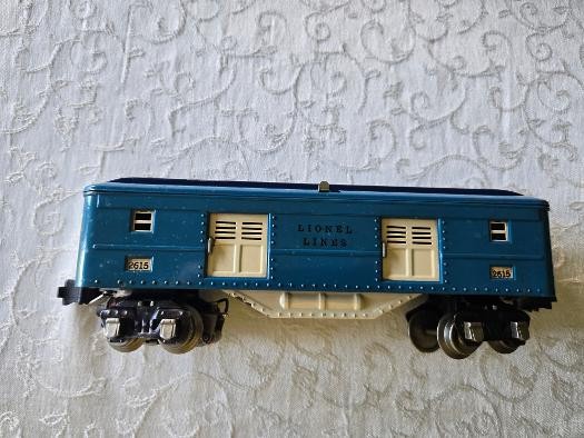 Lionel Vintage Prewar 2615 Baggage Car 2 Tone Blue
