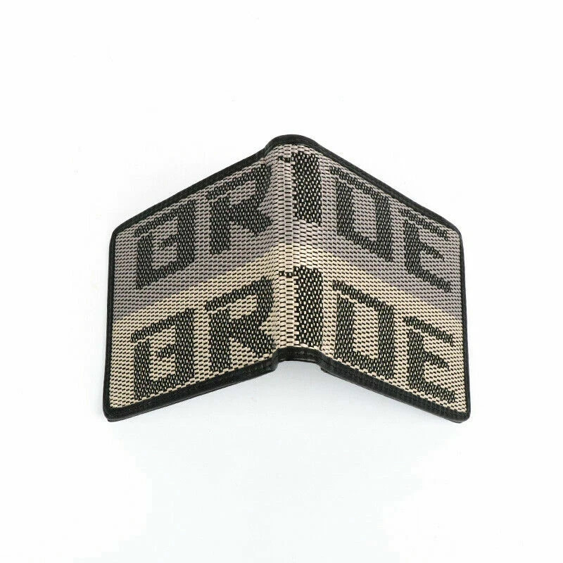 JDM Bride Racing Fabric Bifold Wallet Gradation Stitched Black Gray Red Blue Men