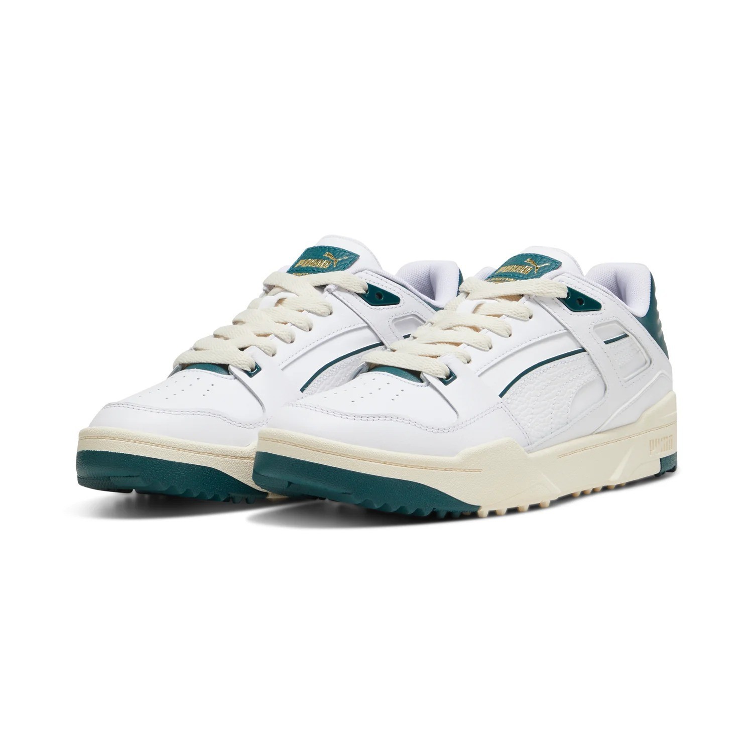 Puma SLIPSTREAM G Spikeless Golf Shoes [309744-01] White/Green - Sizes 8.5-11.5