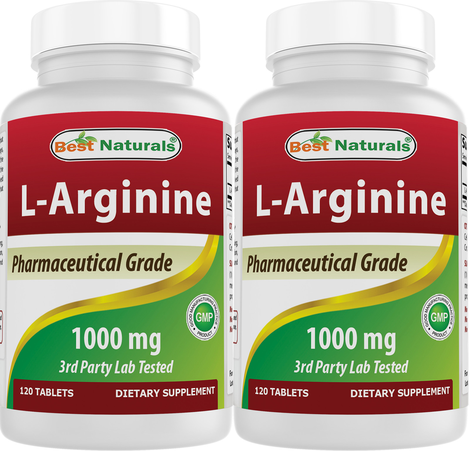2 Pack Best Naturals L-Arginine 1000mg 120 Tablets 2 Pack Best Naturals L-Arginine 1000mg 120 Tablets