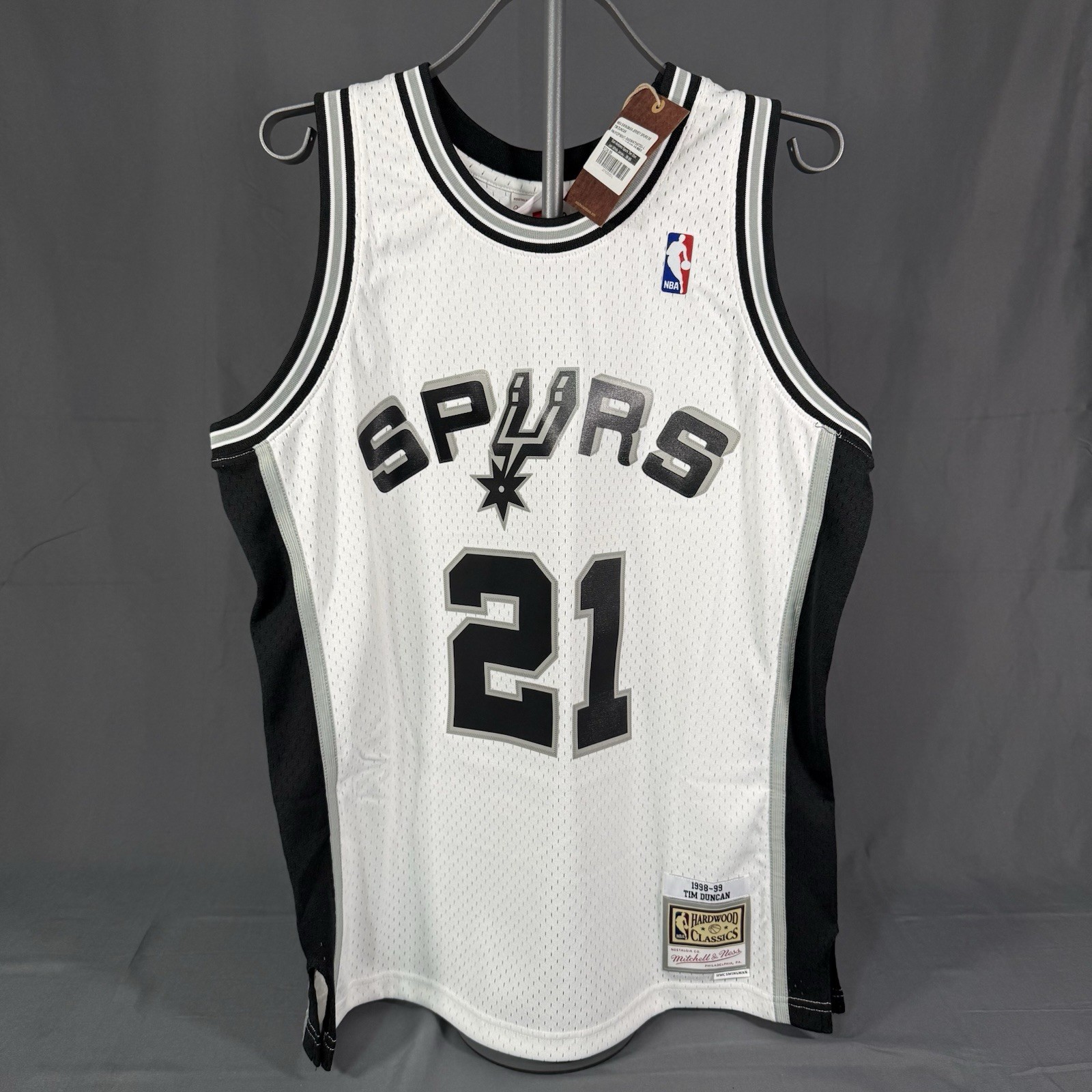 Tim Duncan #21 San Antonio Spurs 1998-99 Mitchell & Ness HWC Swingman Jersey New