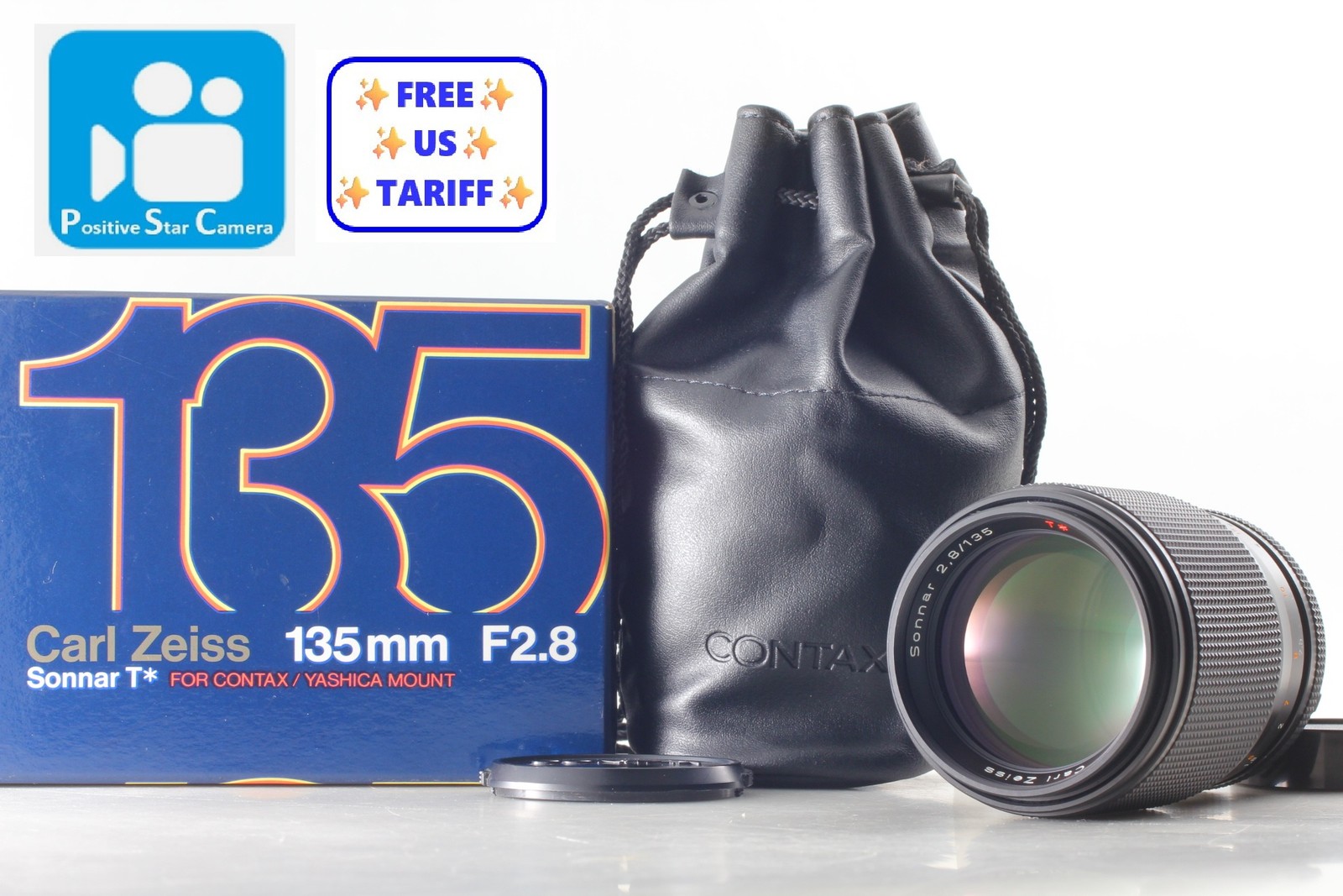 🎦👀✨MINT✨ Contax Carl Zeiss Sonnar T* 135mm f/2.8 MMJ C/Y mount From JAPAN