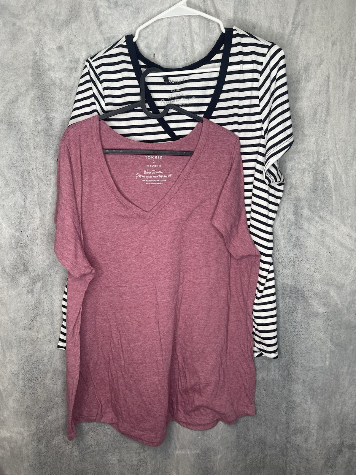 Torrid Size 2 Lot of 2 Classic Fit V-Neck Short Sleeve Shirts
