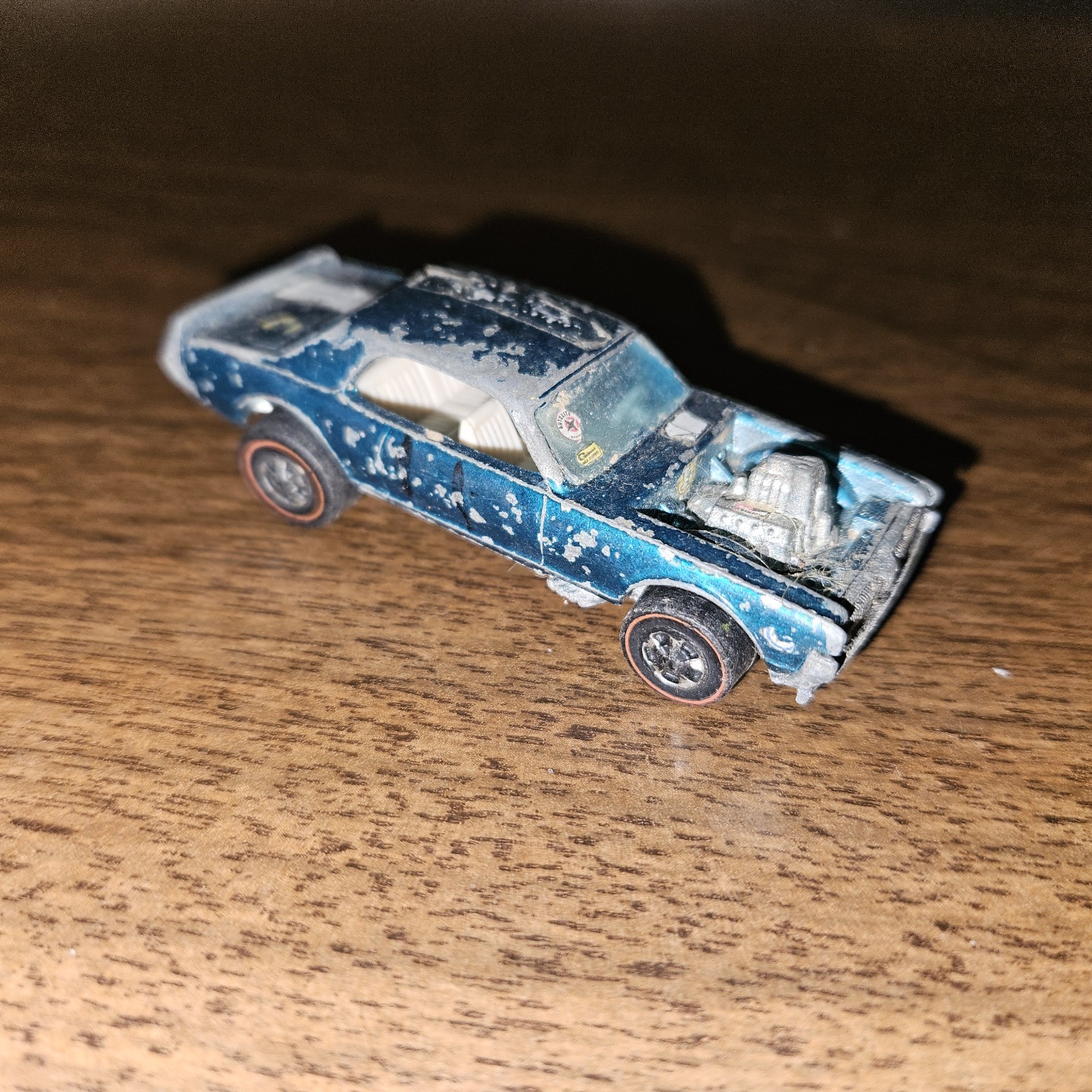 Vintage Hot Wheels Redline 1970 Aqua Nitty Gritty Kitty White - ROUGH SHAPE Vintage Hot Wheels Redline 1970 Aqua Nitty Gritty Kitty White - ROUGH SHAPE