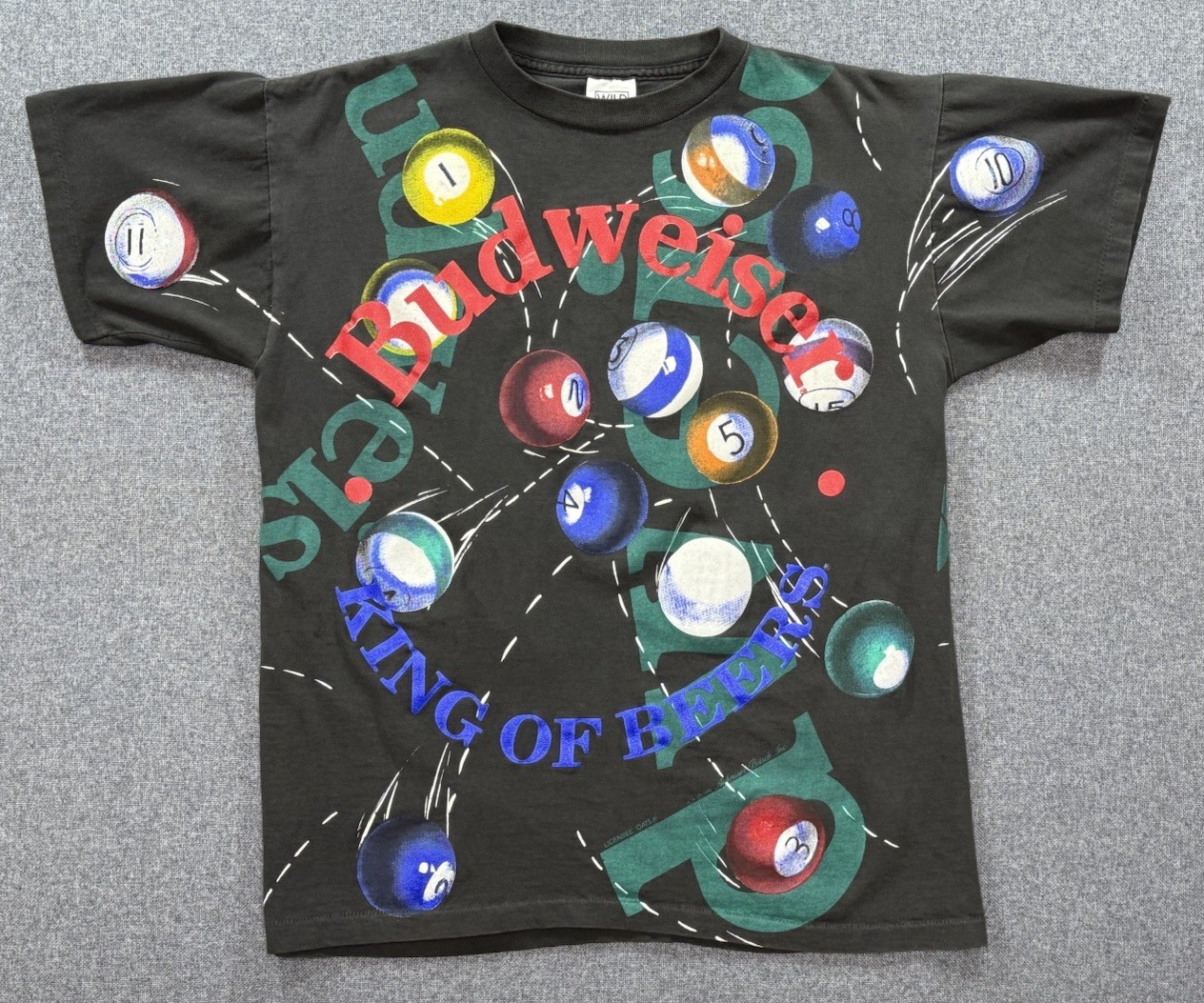Vintage 1992 Budweiser Billiard AOP Shirt Wild Oats XL USA All Over Print Vintage 1992 Budweiser Billiard AOP Shirt Wild Oats XL USA All Over Print