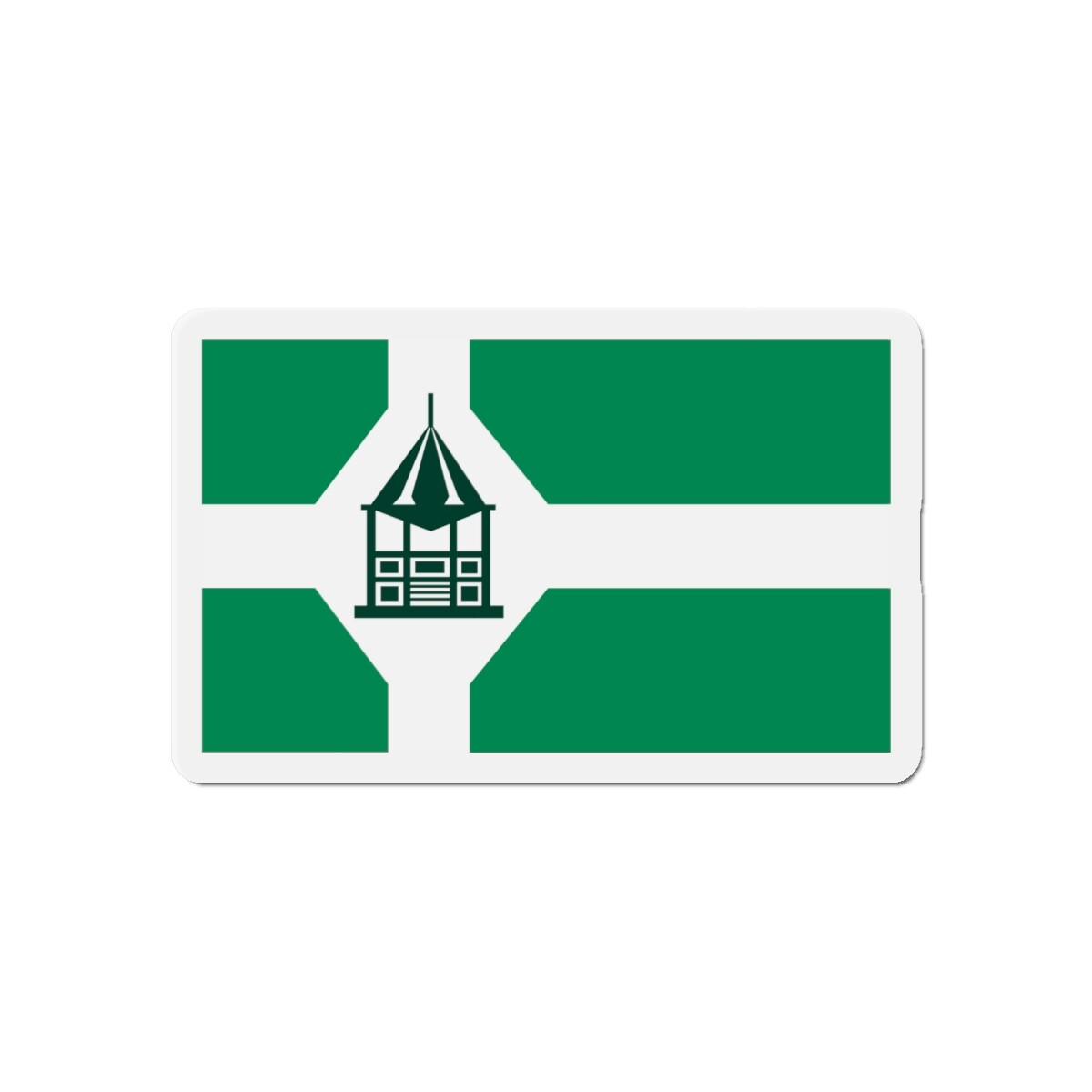 Flag of New Milford Connecticut - Die-Cut Magnet