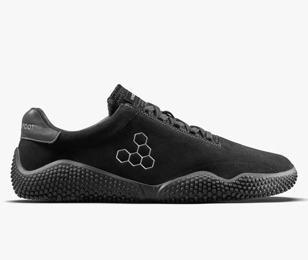 NWOB Vivobarefoot Mens Motus Studio Sneaker EU 44 US 10.5 Leather Suede Obsidian