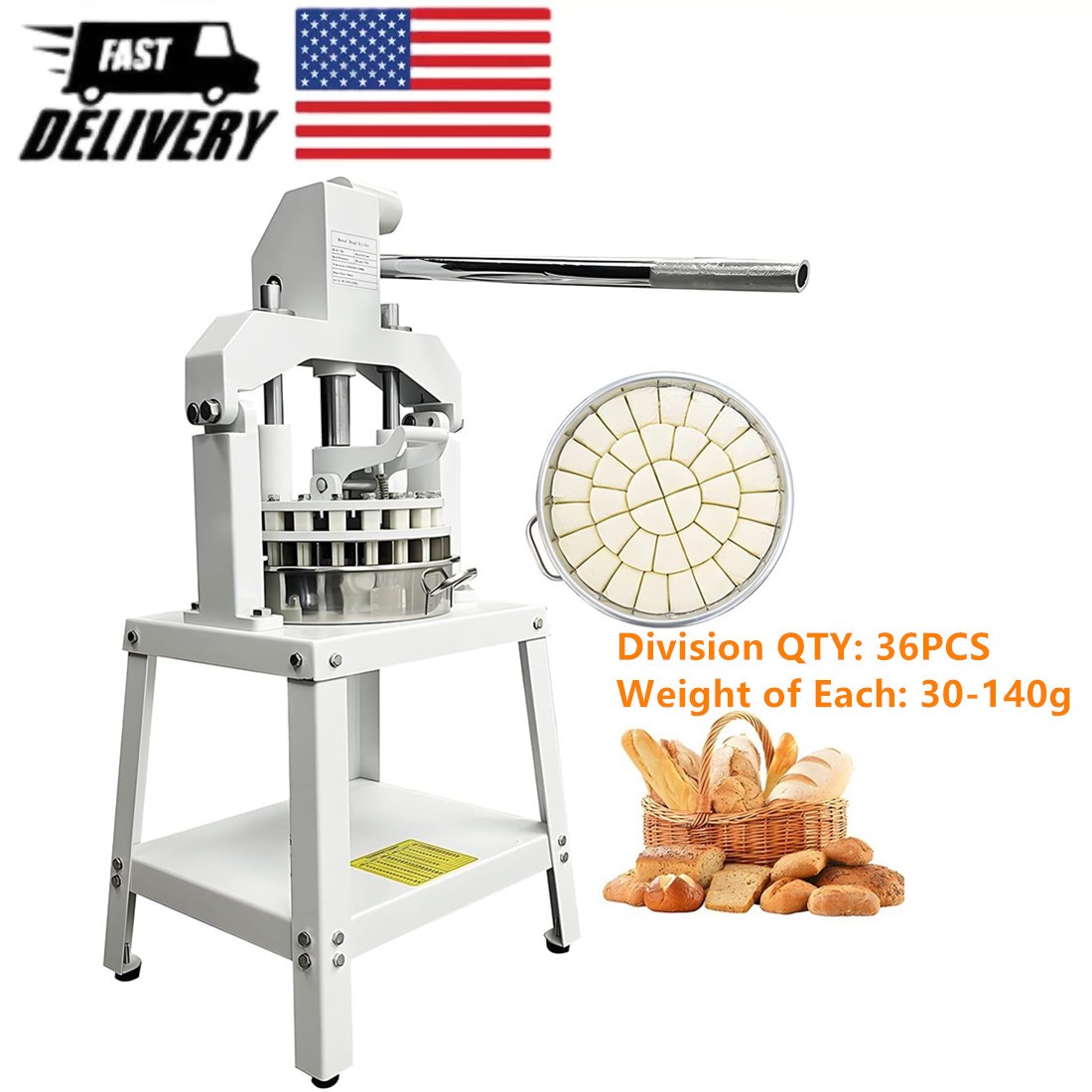 Commercial 36PCS Manual Dough Divider Quantitative Dividing Machine for Bakery