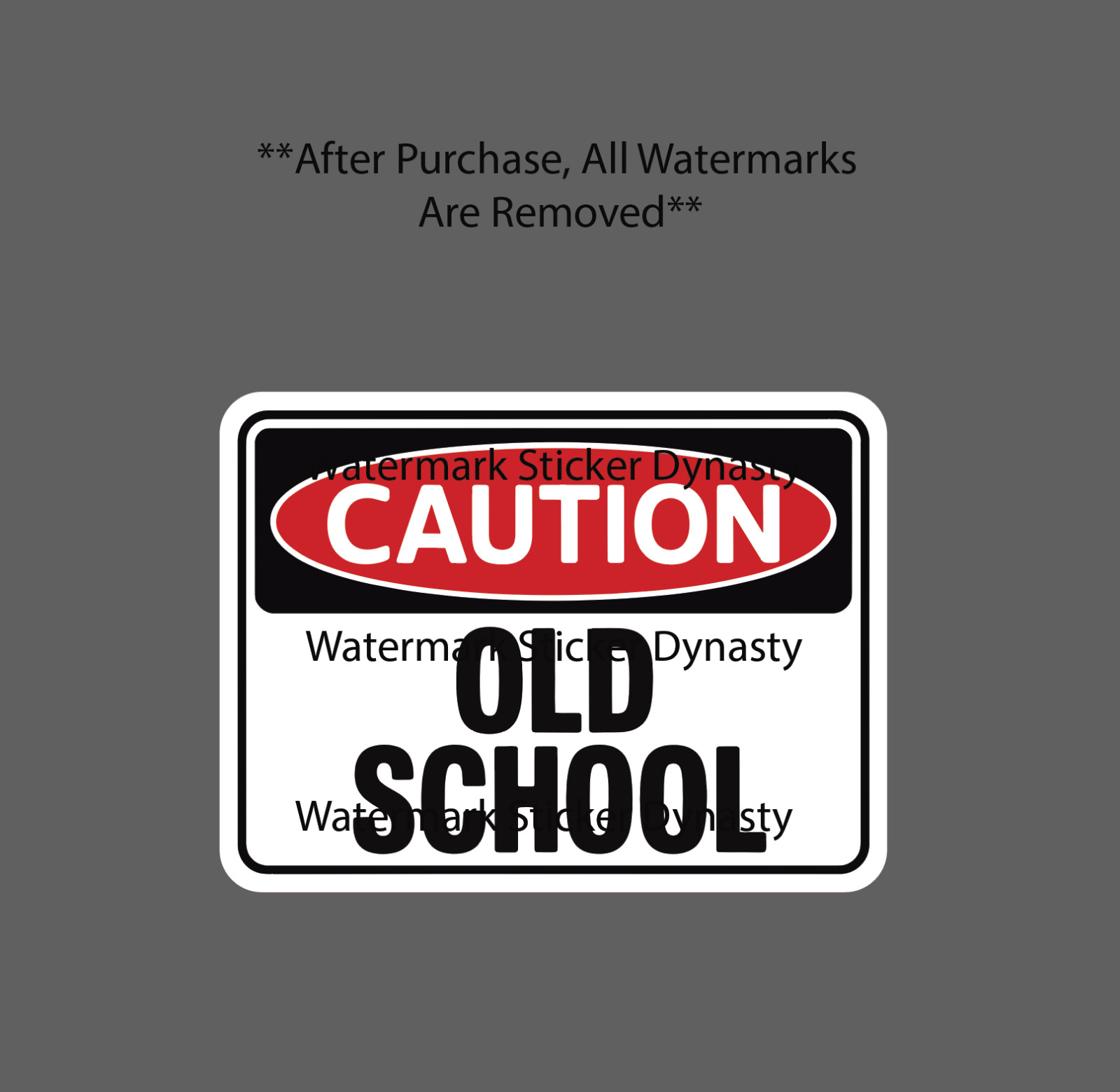 Caution Old School Sticker Waterproof Decal Beware Warning Aged Funny Gift NEW Caution Old School Sticker Waterproof Decal Beware Warning Aged Funny Gift NEW
