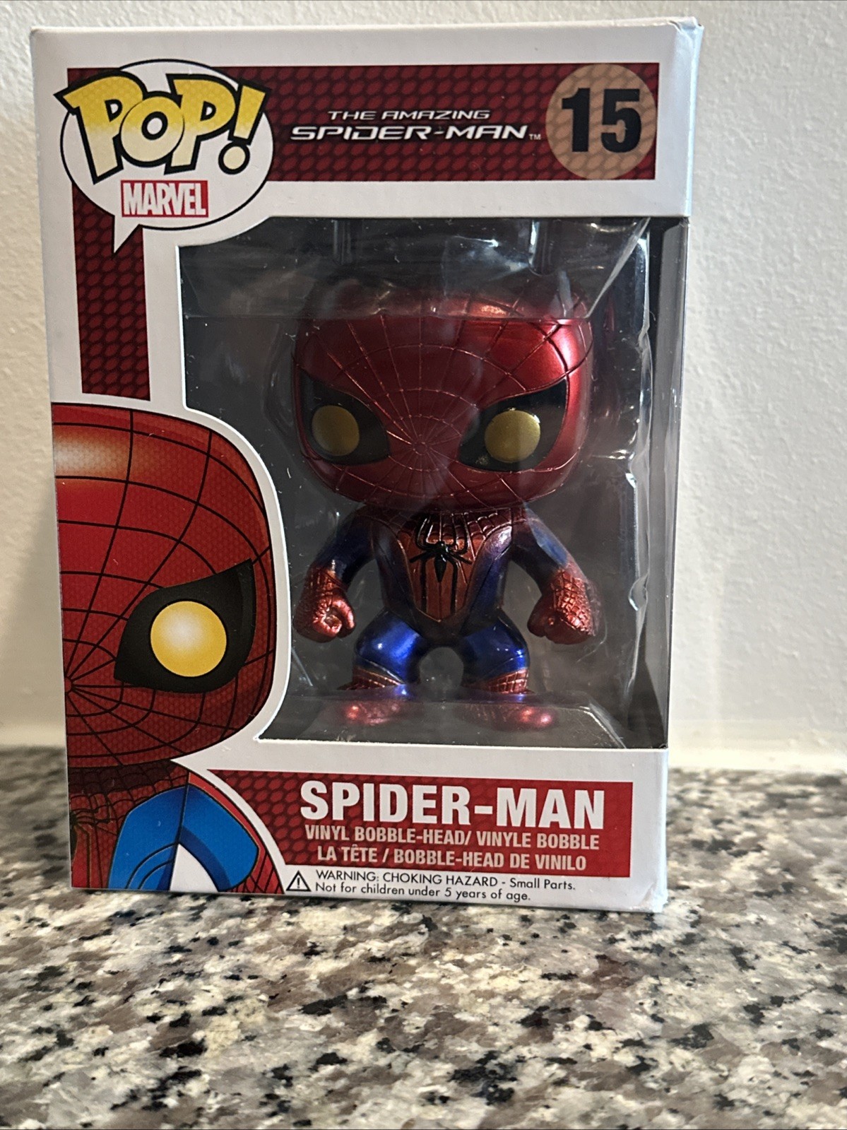 2012 SDCC FUNKO POP 15 METALLIC THE AMAZING SPIDER-MAN 480 PIECES *NO STICKER* 2012 SDCC FUNKO POP 15 METALLIC THE AMAZING SPIDER-MAN 480 PIECES *NO STICKER*