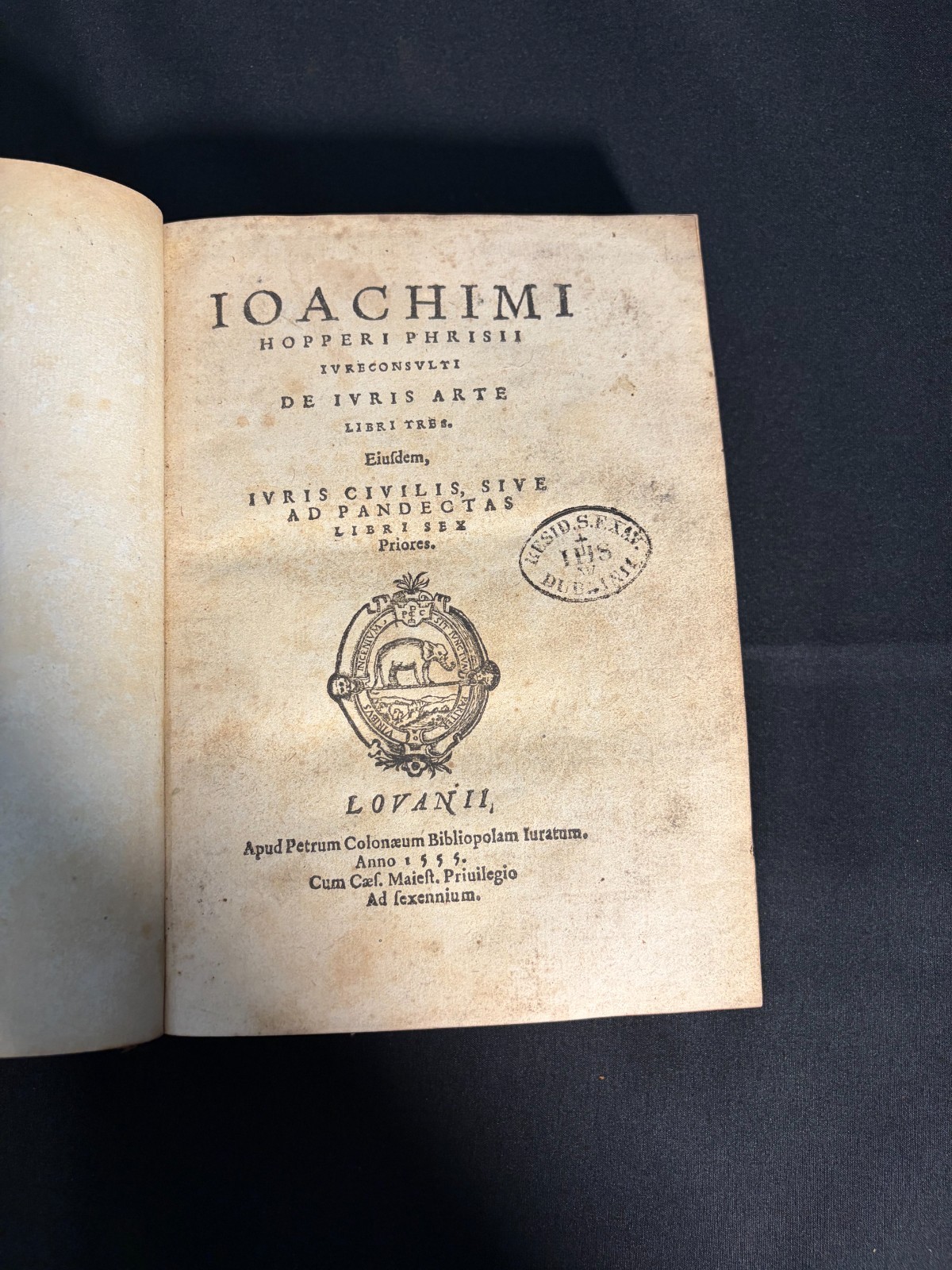 1555 RARE RENAISSANCE LAW Joachim Hopper De Iuris Arte Civilis Pandectas Louvain 1555 RARE RENAISSANCE LAW Joachim Hopper De Iuris Arte Civilis Pandectas Louvain