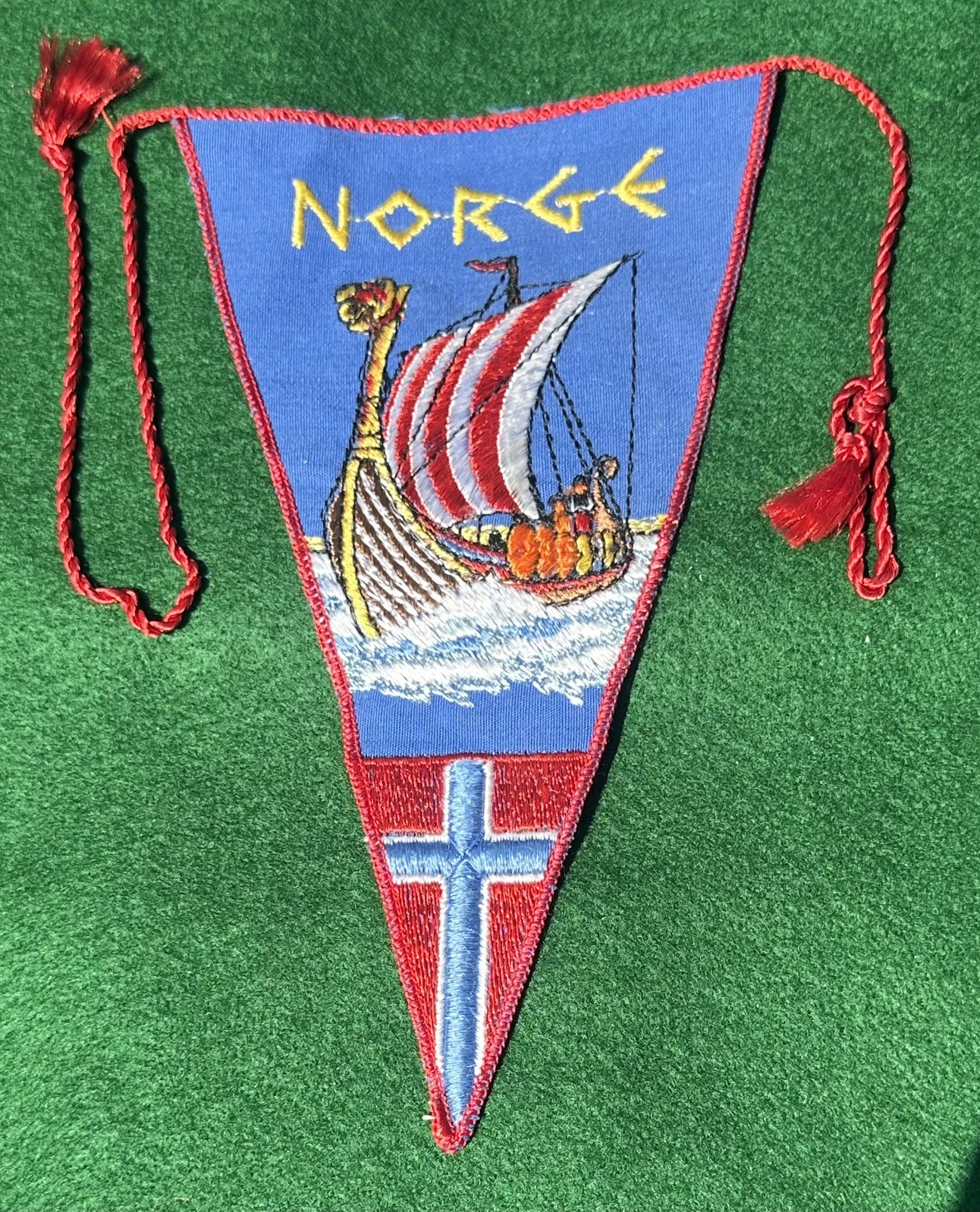 Vintage 1950s 9” Norwegian Scandinavian Viking nautical Norway travel souvenir 